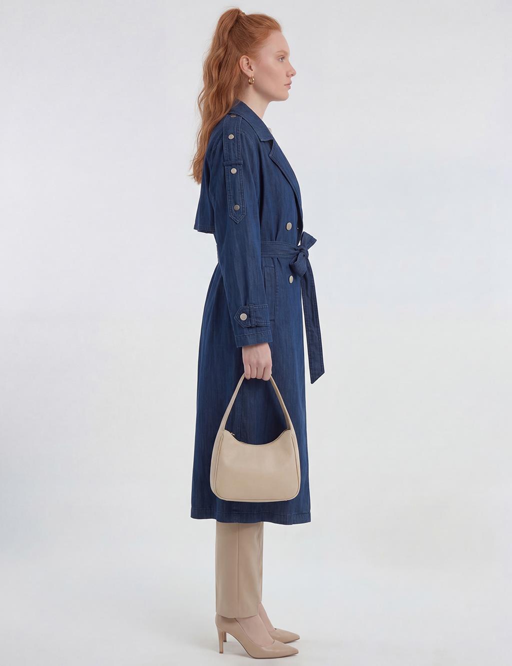 Washed Trench Coat Indigo