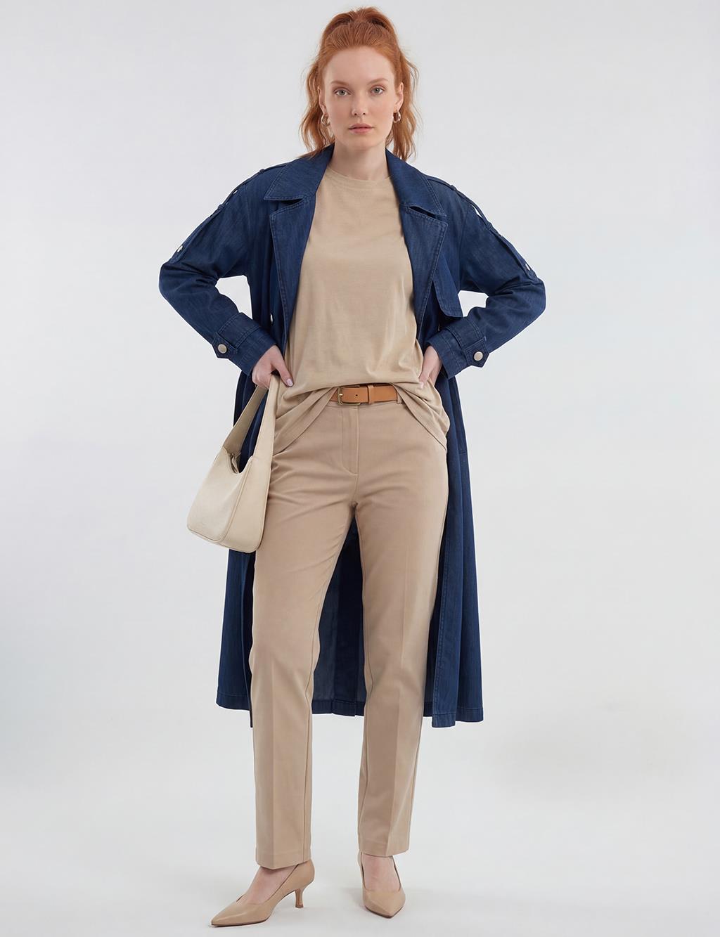 Washed Trench Coat Indigo