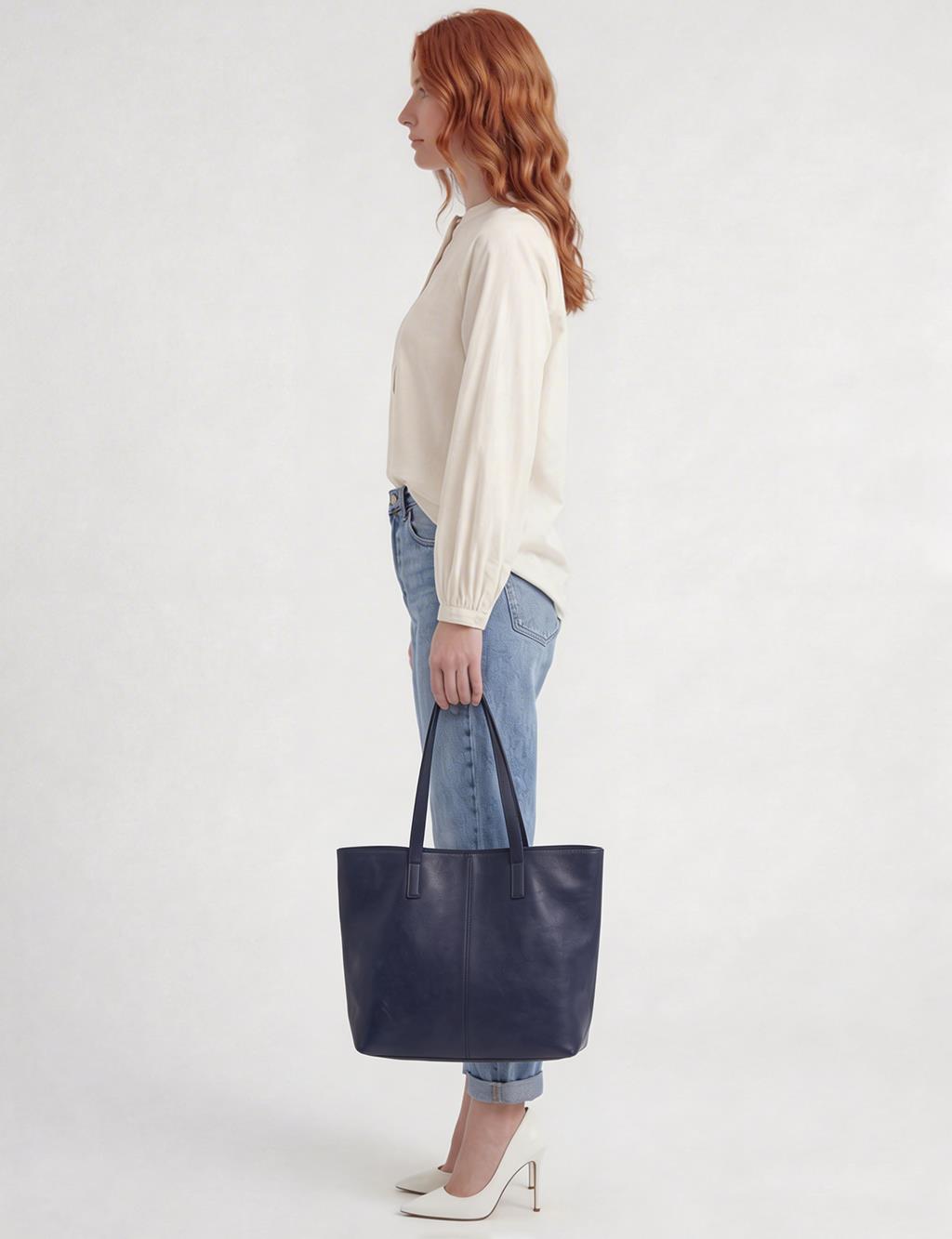 Reglan Kol Pamuklu Bluz Ekru 