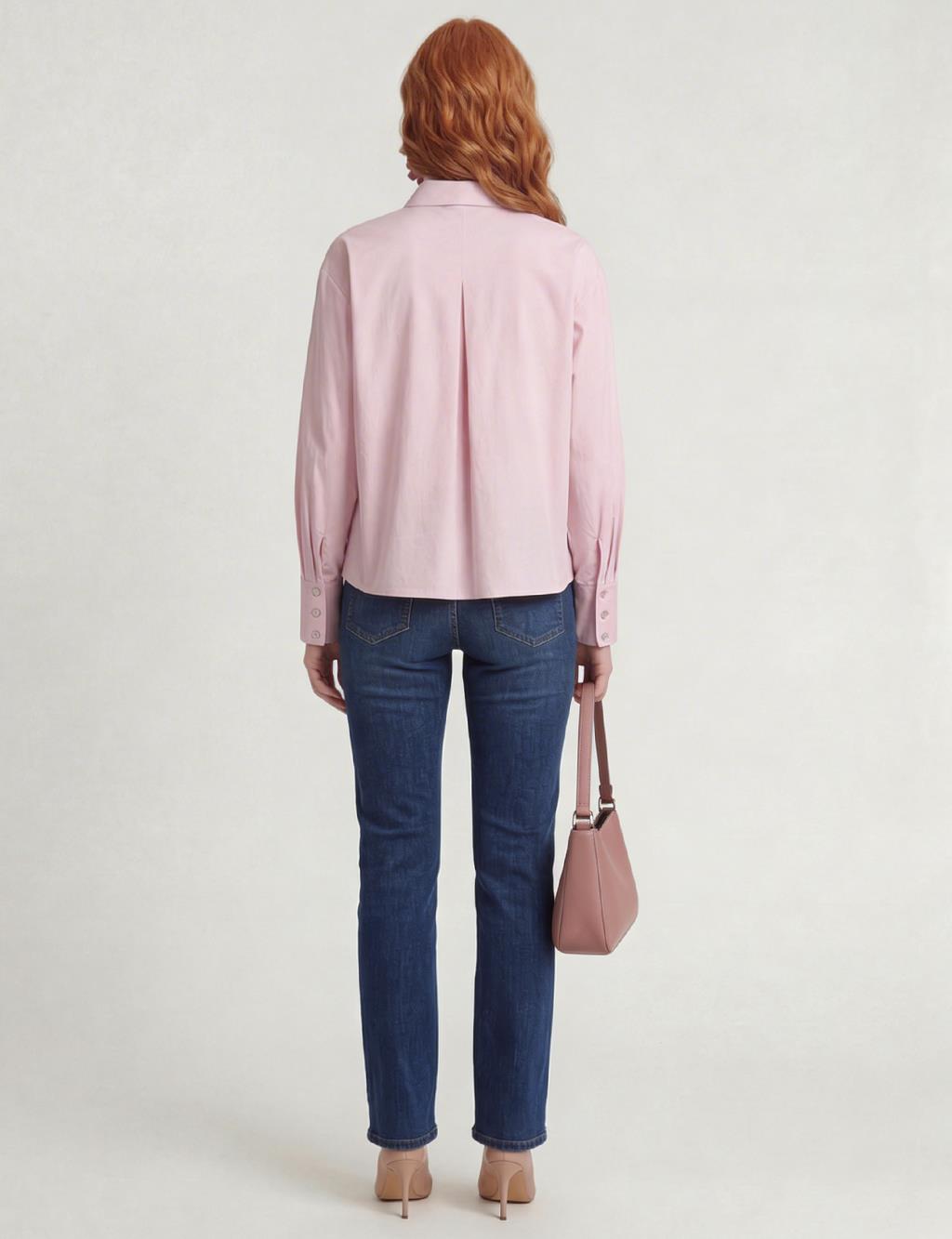 Tie-Detail Cotton Blouse Lilac