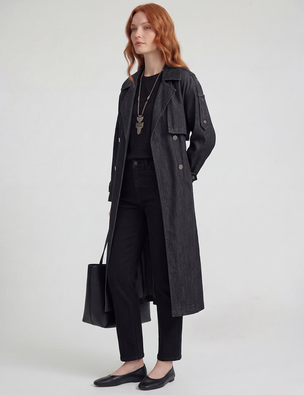 Washed Trench Coat Anthracite