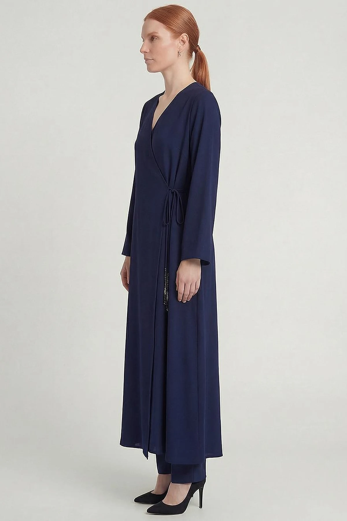 Wrap-Front Cardigan Dark Navy