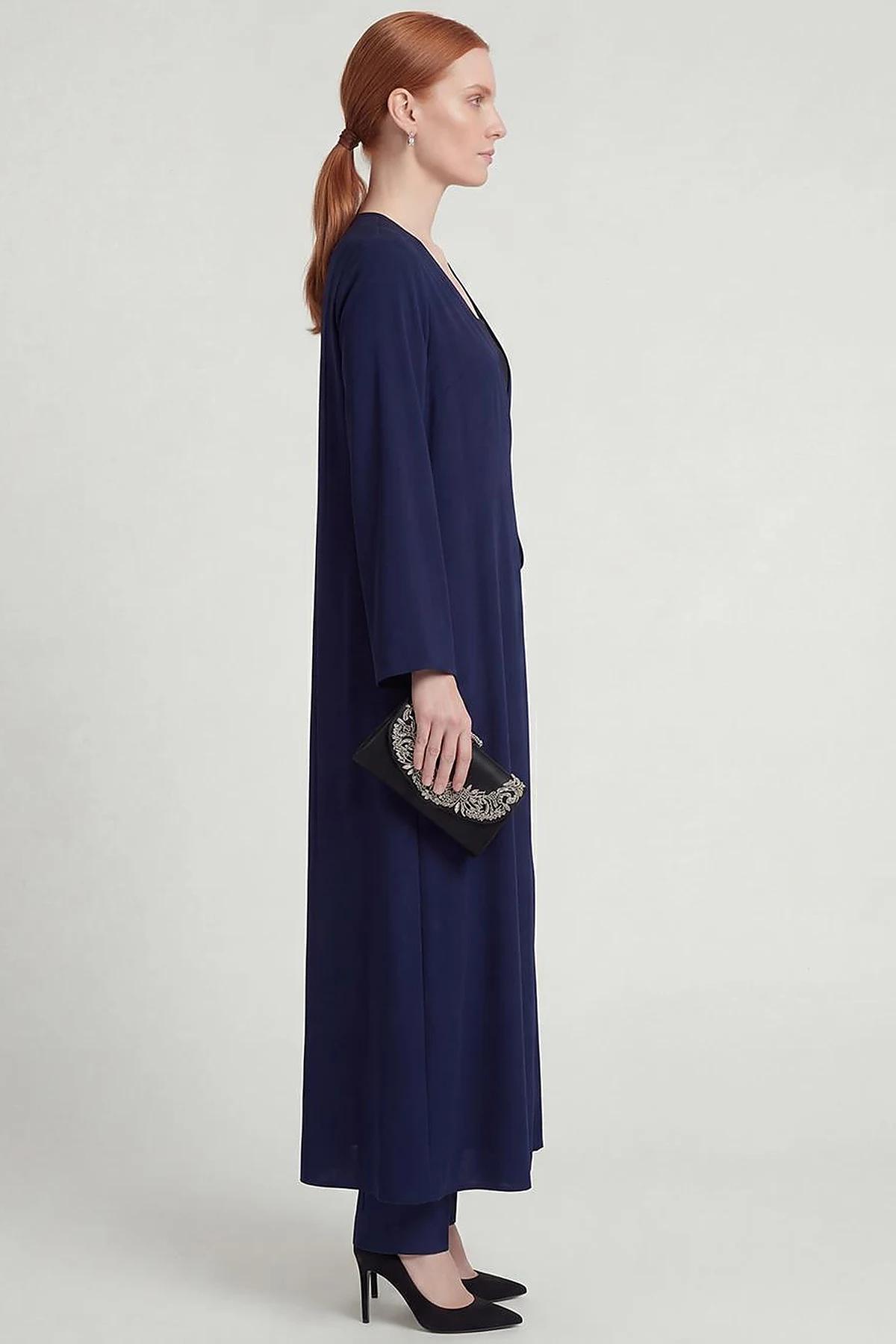 Wrap-Front Cardigan Dark Navy