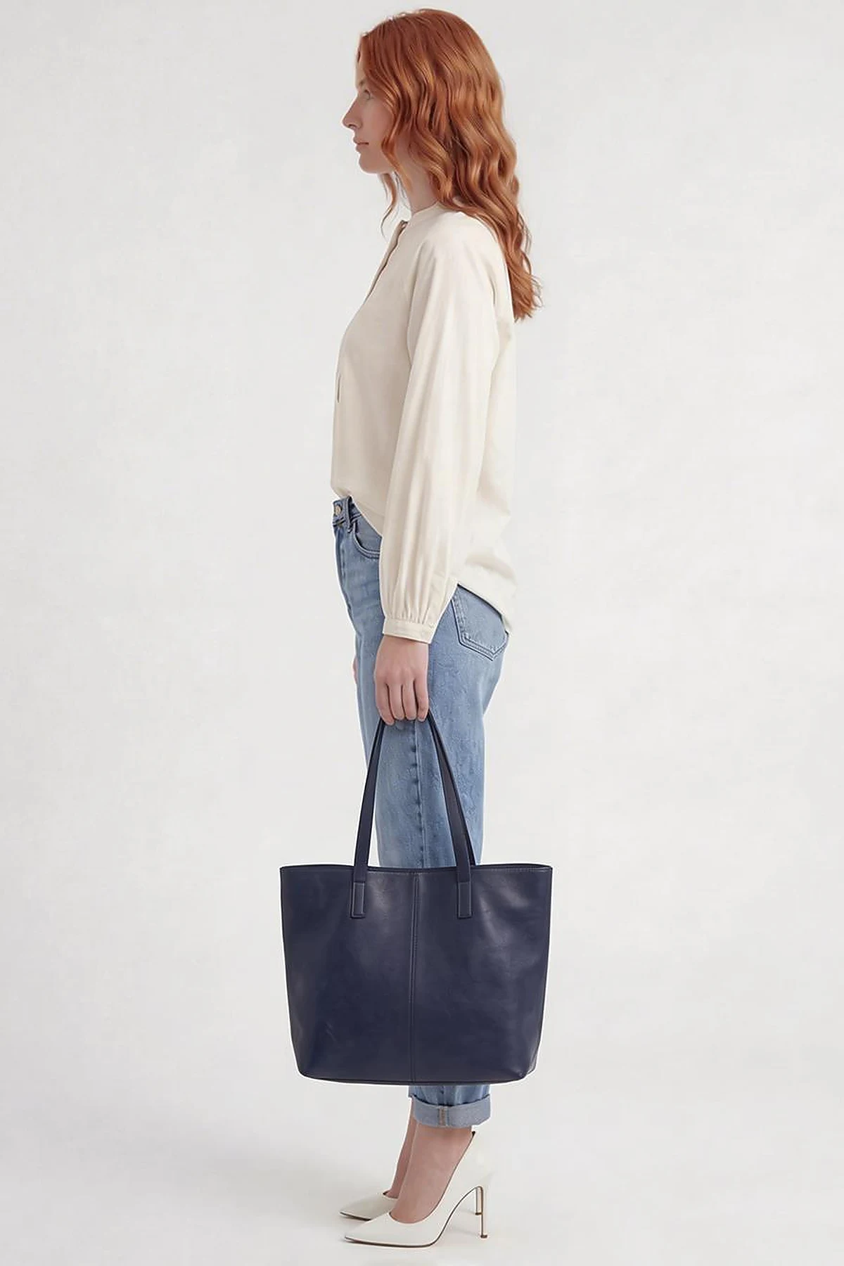 Raglan Sleeve Cotton Blouse Ecru