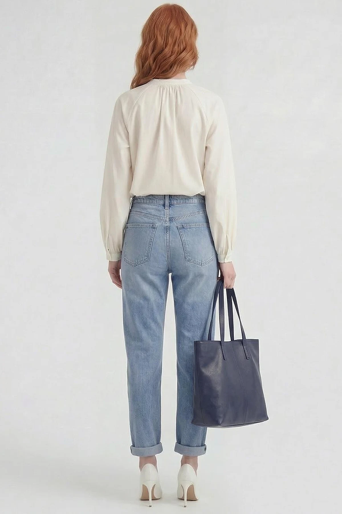 Raglan Sleeve Cotton Blouse Ecru