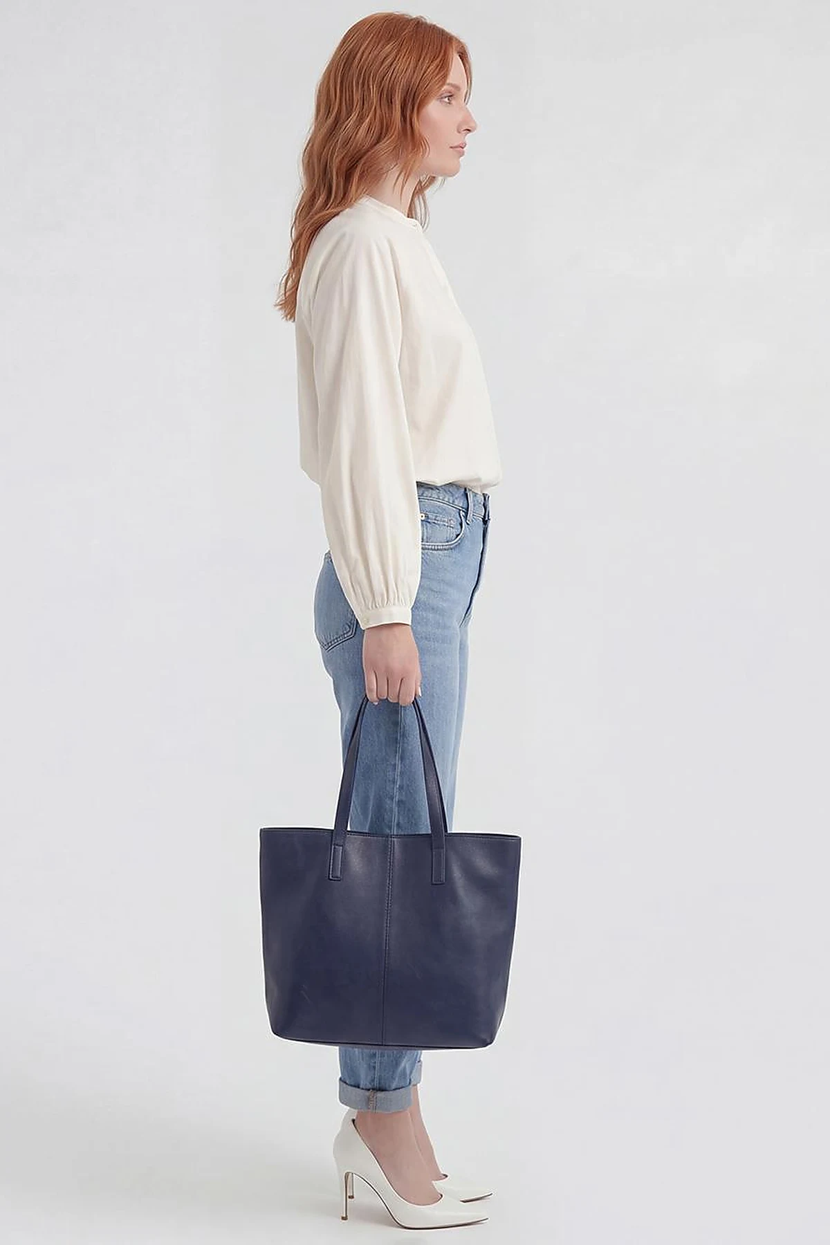 Raglan Sleeve Cotton Blouse Ecru