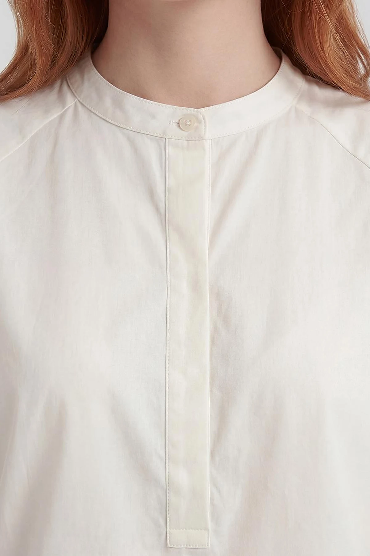 Raglan Sleeve Cotton Blouse Ecru