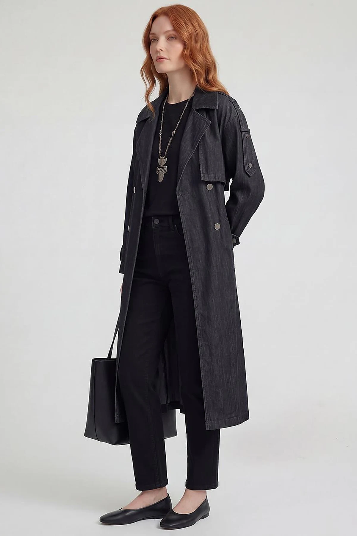 Washed Trench Coat Anthracite