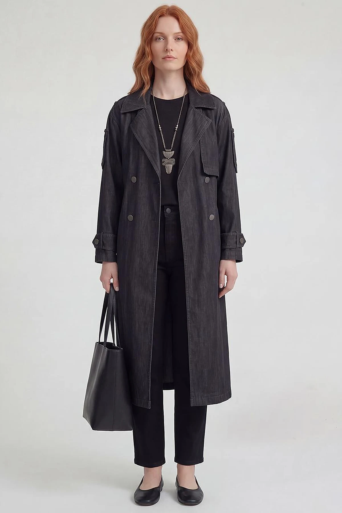 Washed Trench Coat Anthracite