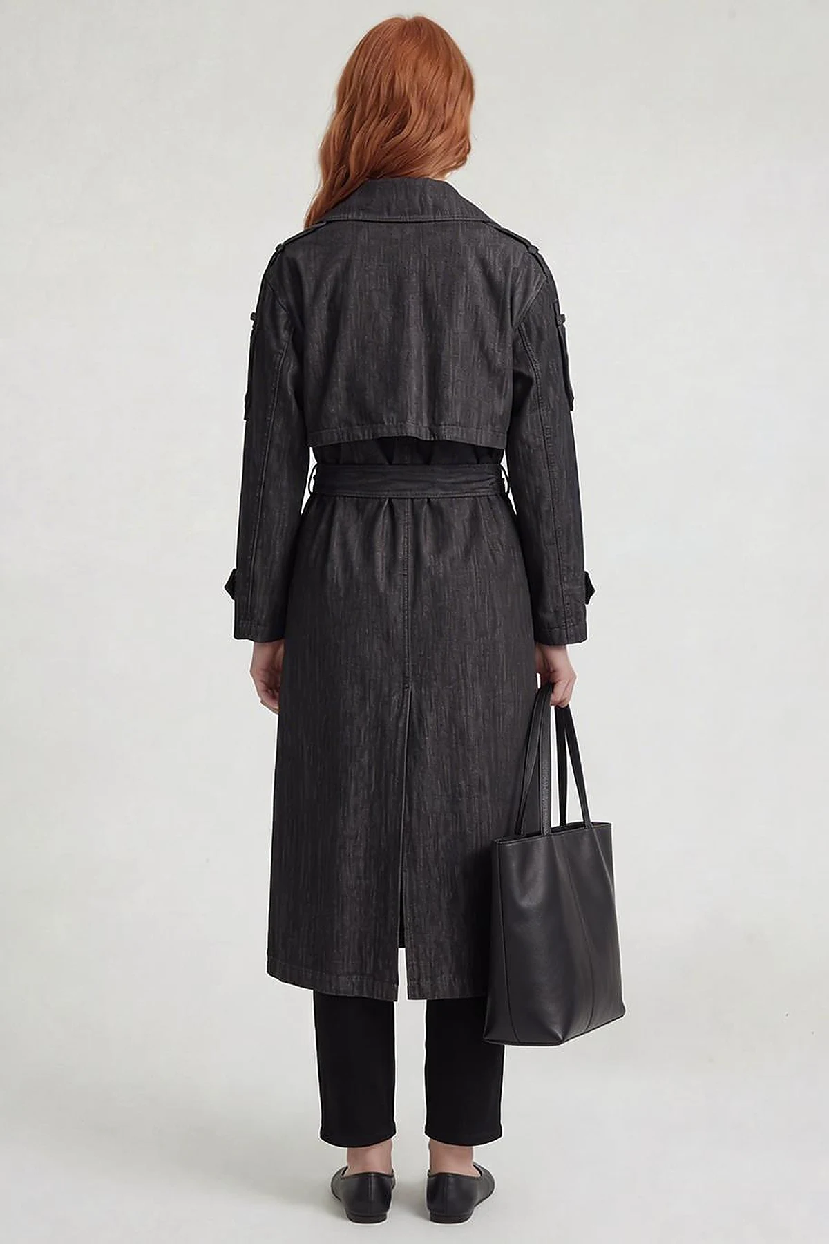 Washed Trench Coat Anthracite