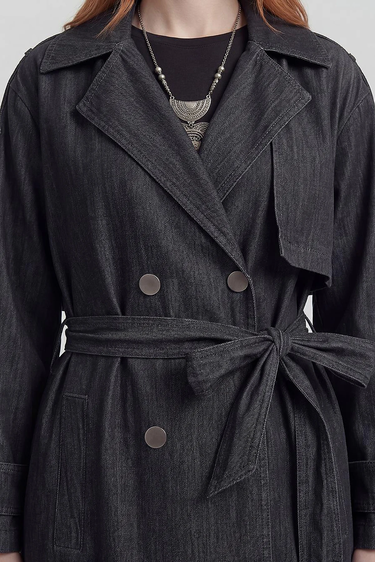 Washed Trench Coat Anthracite