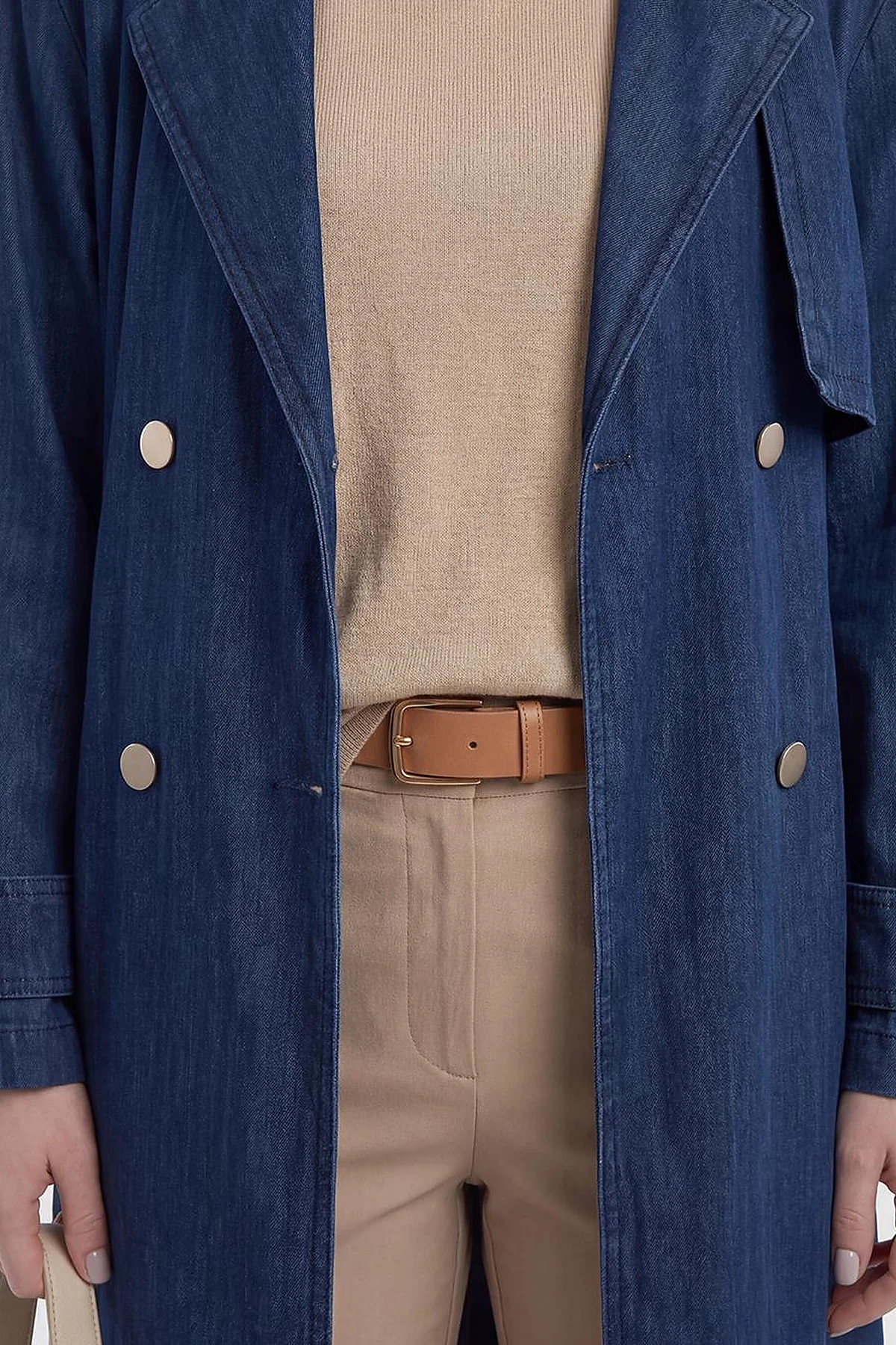 Washed Trench Coat Indigo