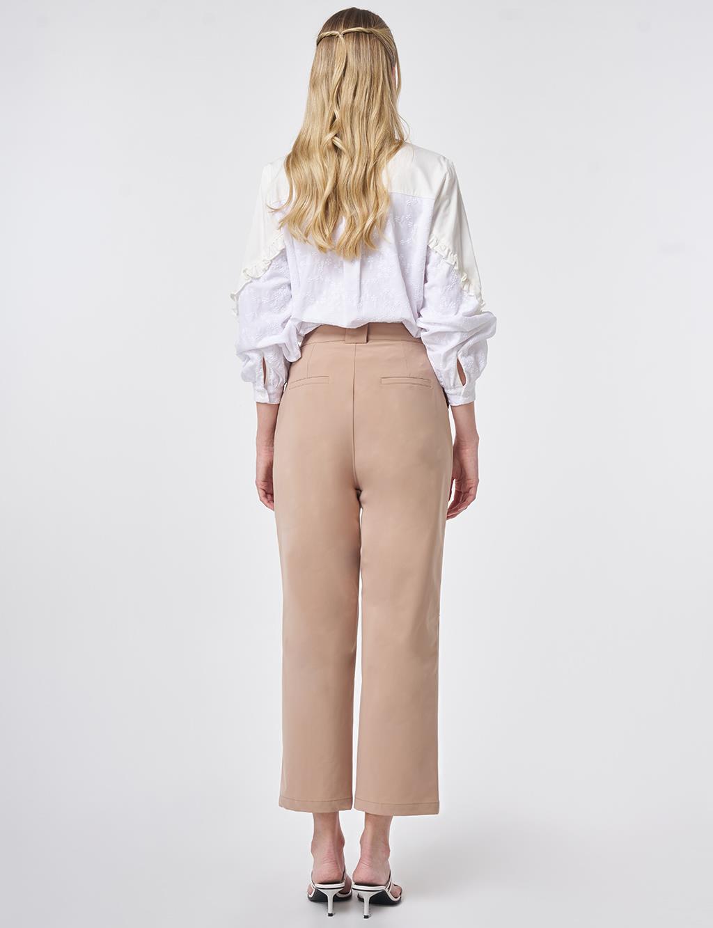 Seam Detailed Pants Beige
