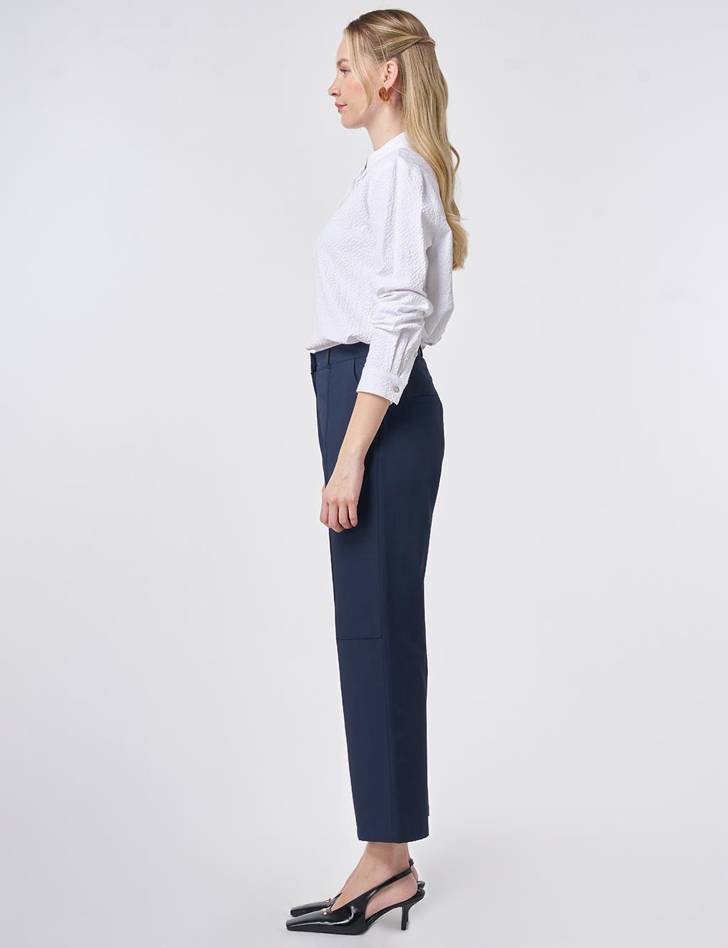 Seam Detailed Pants Dark Navy 