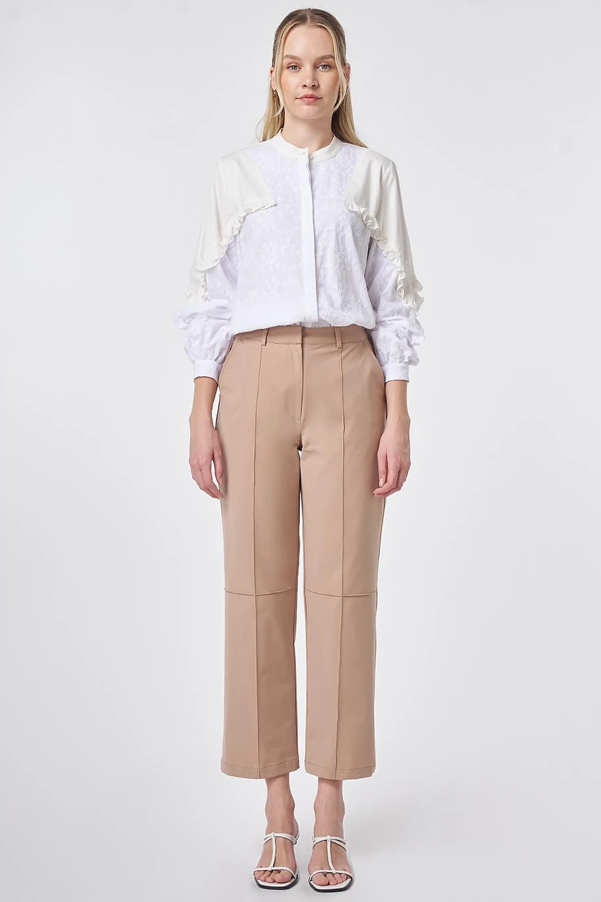 Seam Detailed Pants Beige