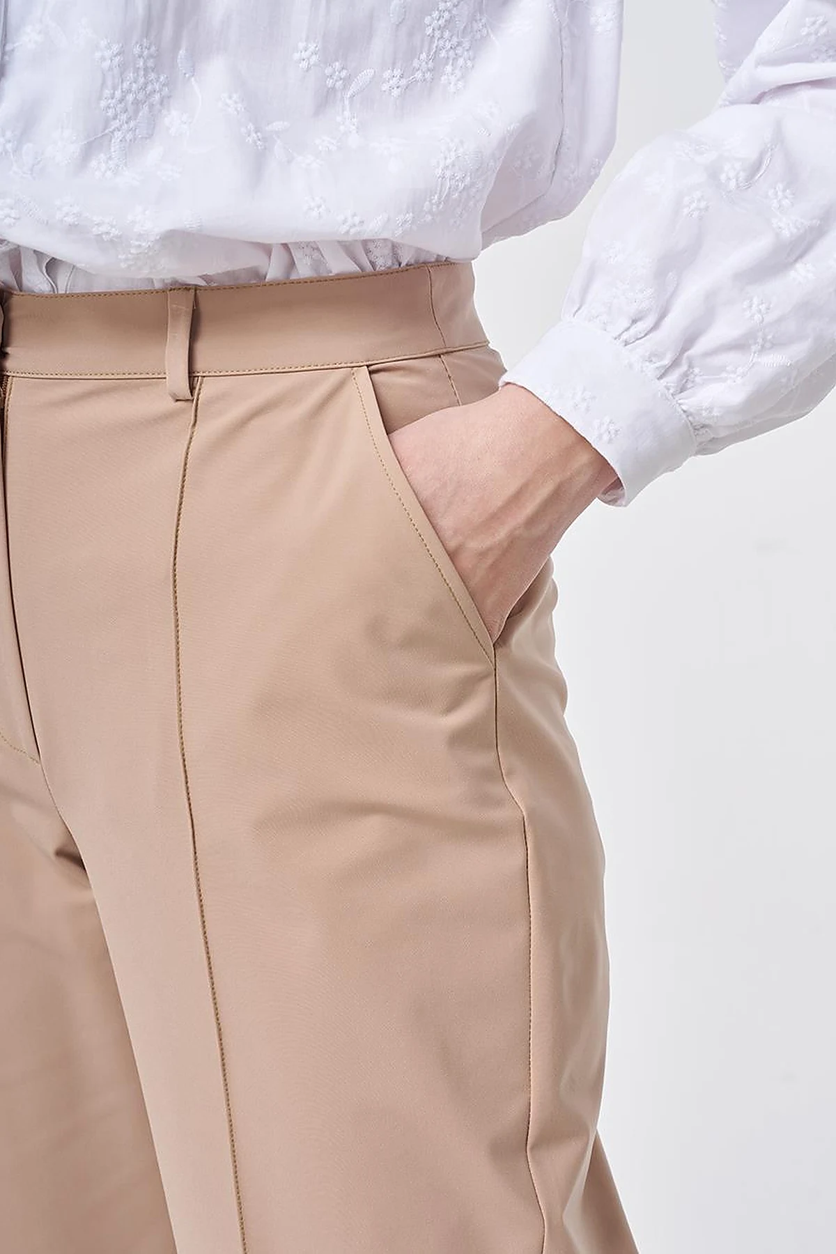 Seam Detailed Pants Beige