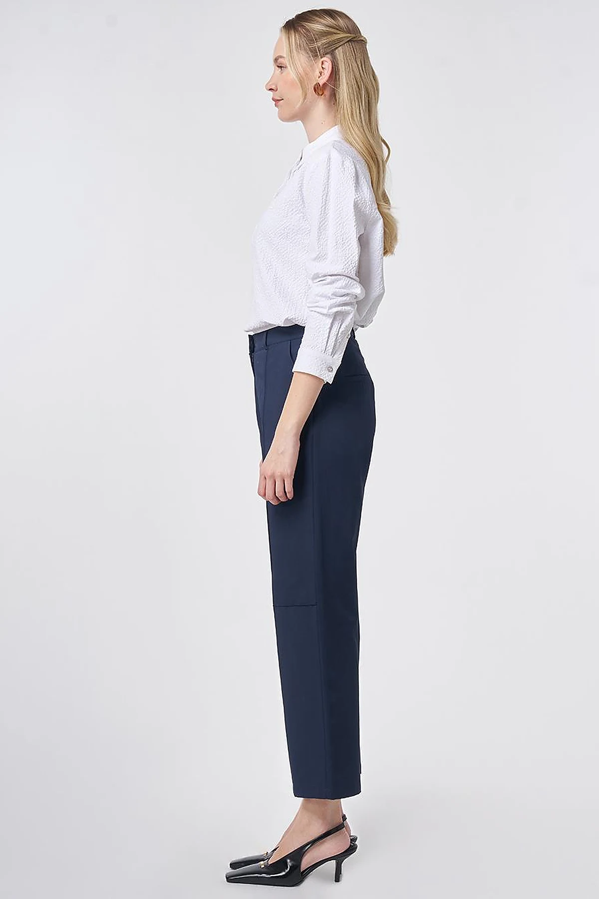 Seam Detailed Pants Dark Navy 