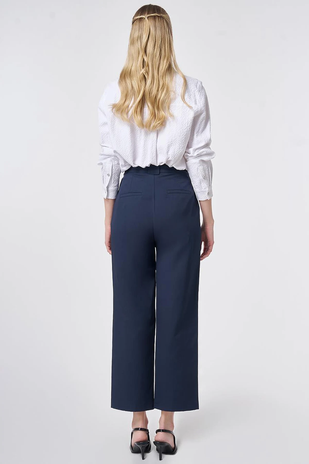 Seam Detailed Pants Dark Navy 