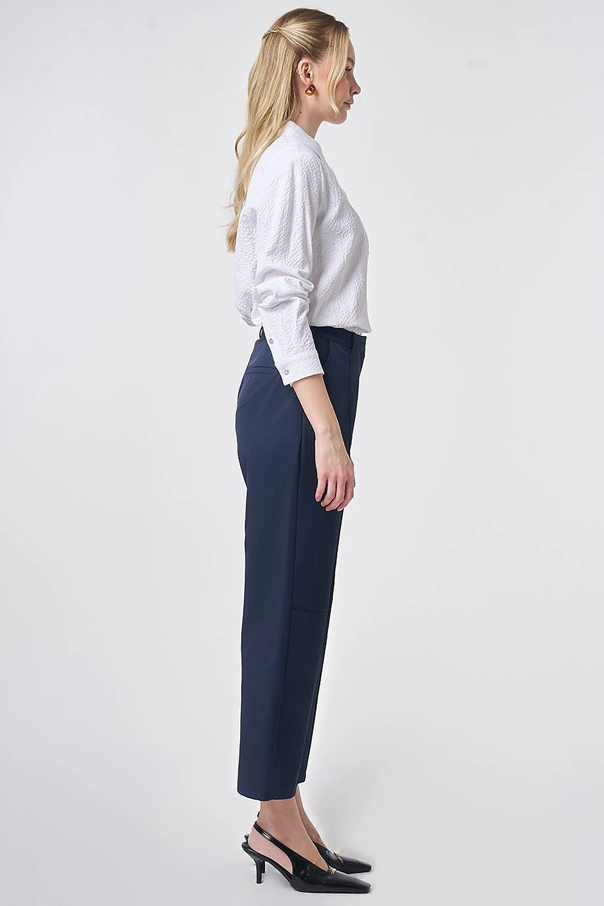 Seam Detailed Pants Dark Navy 