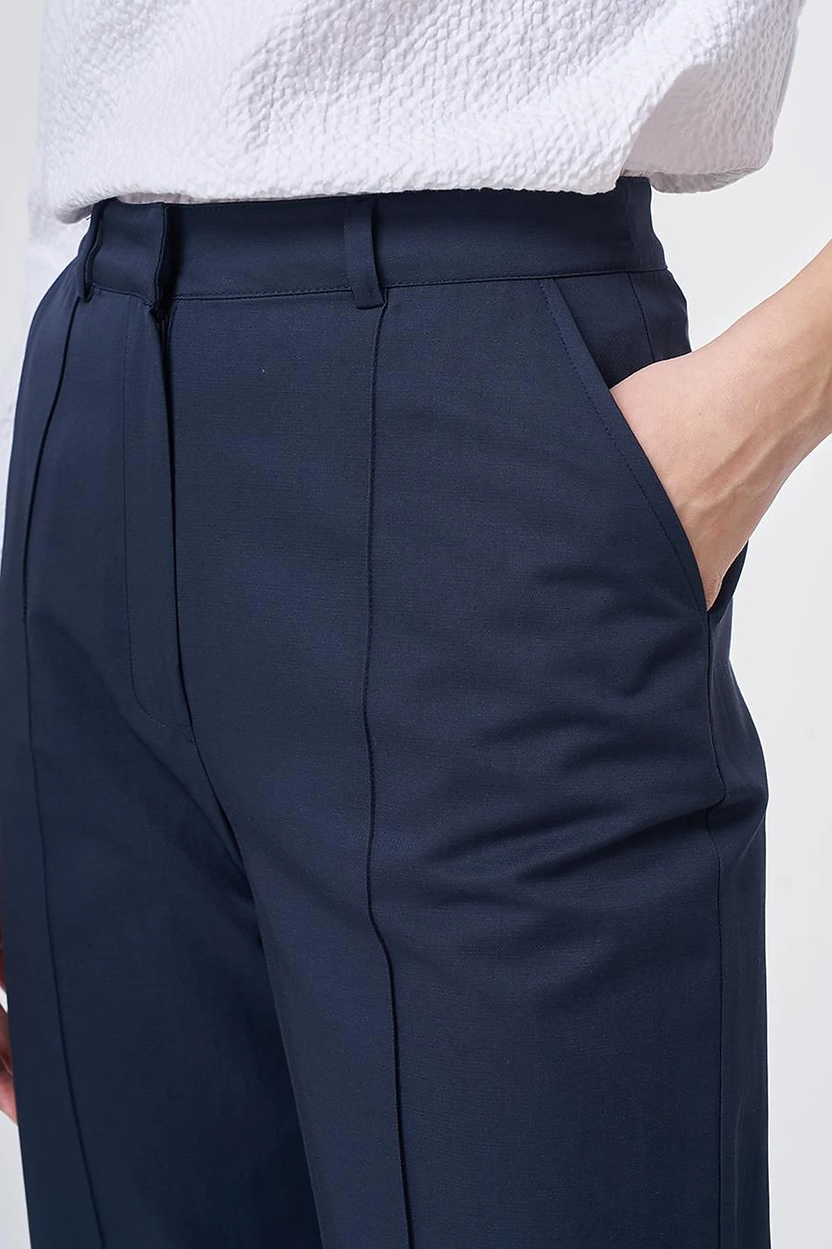 Seam Detailed Pants Dark Navy 