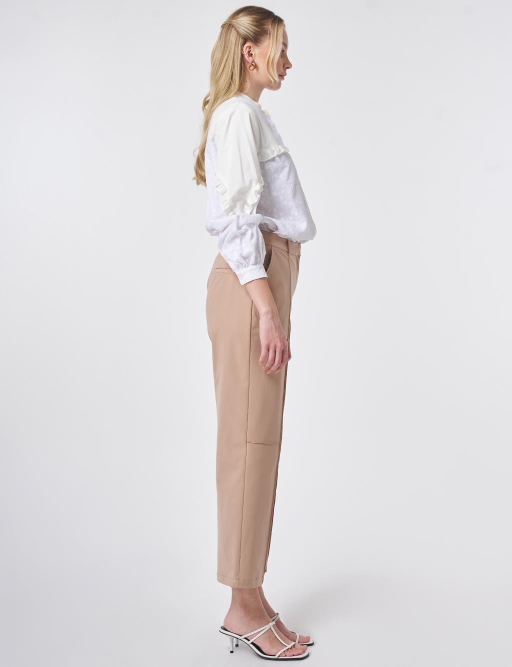 Seam Detailed Pants Beige