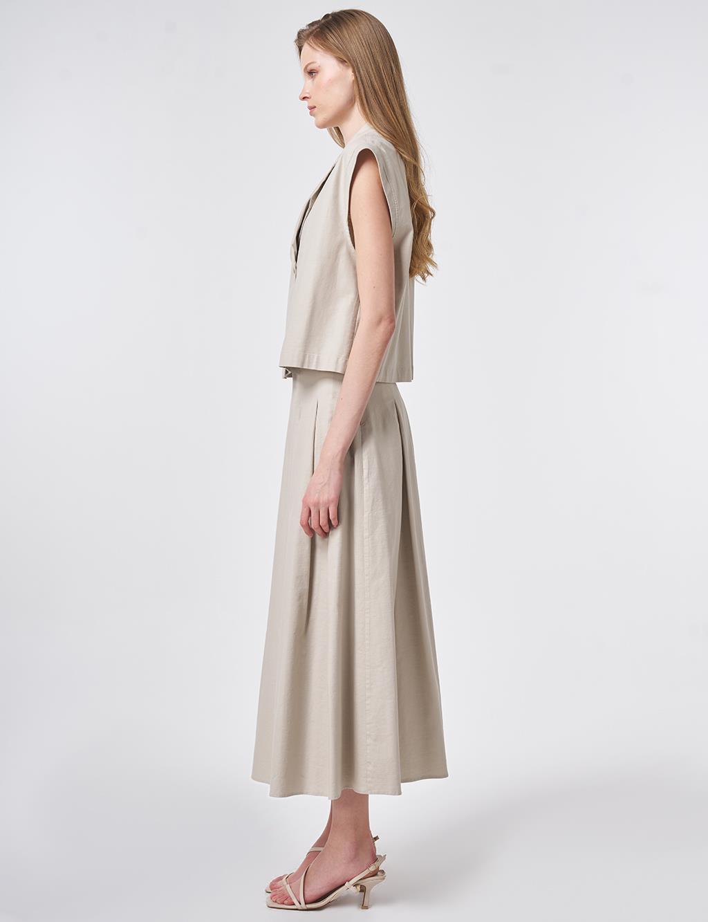 Vest Two-Piece Set Stone