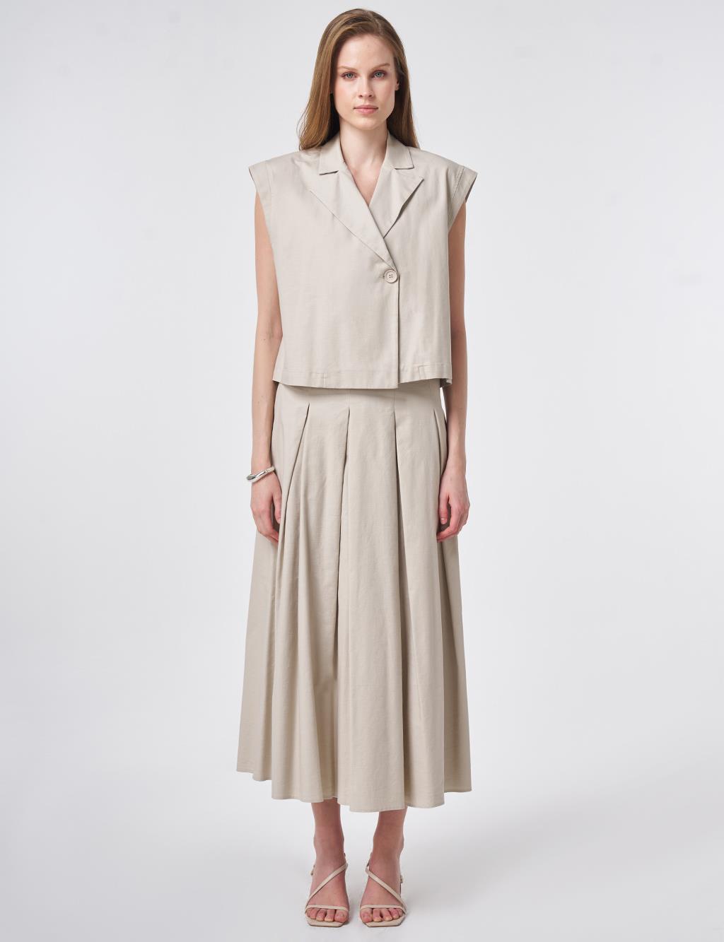 Vest Two-Piece Set Stone