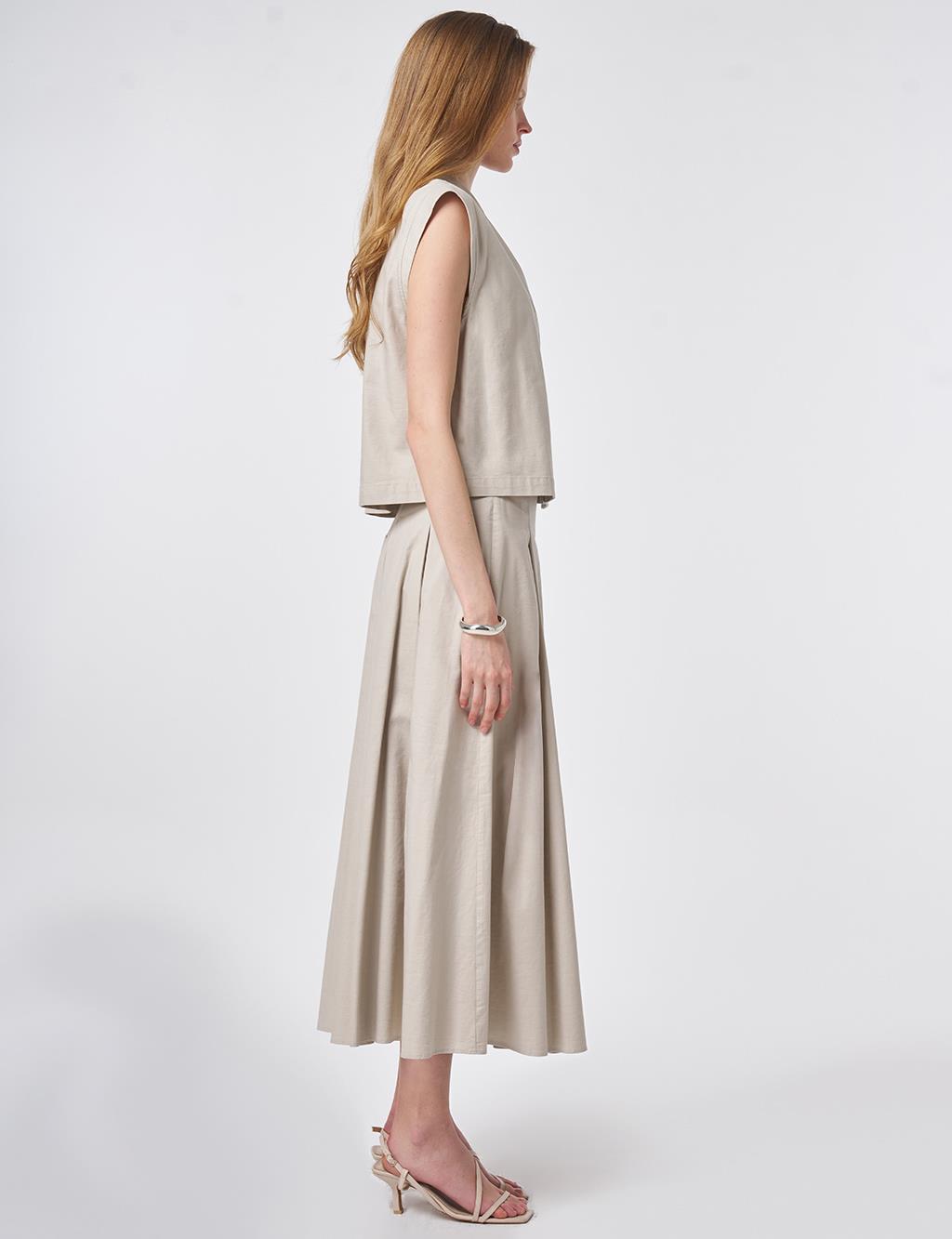 Vest Two-Piece Set Stone