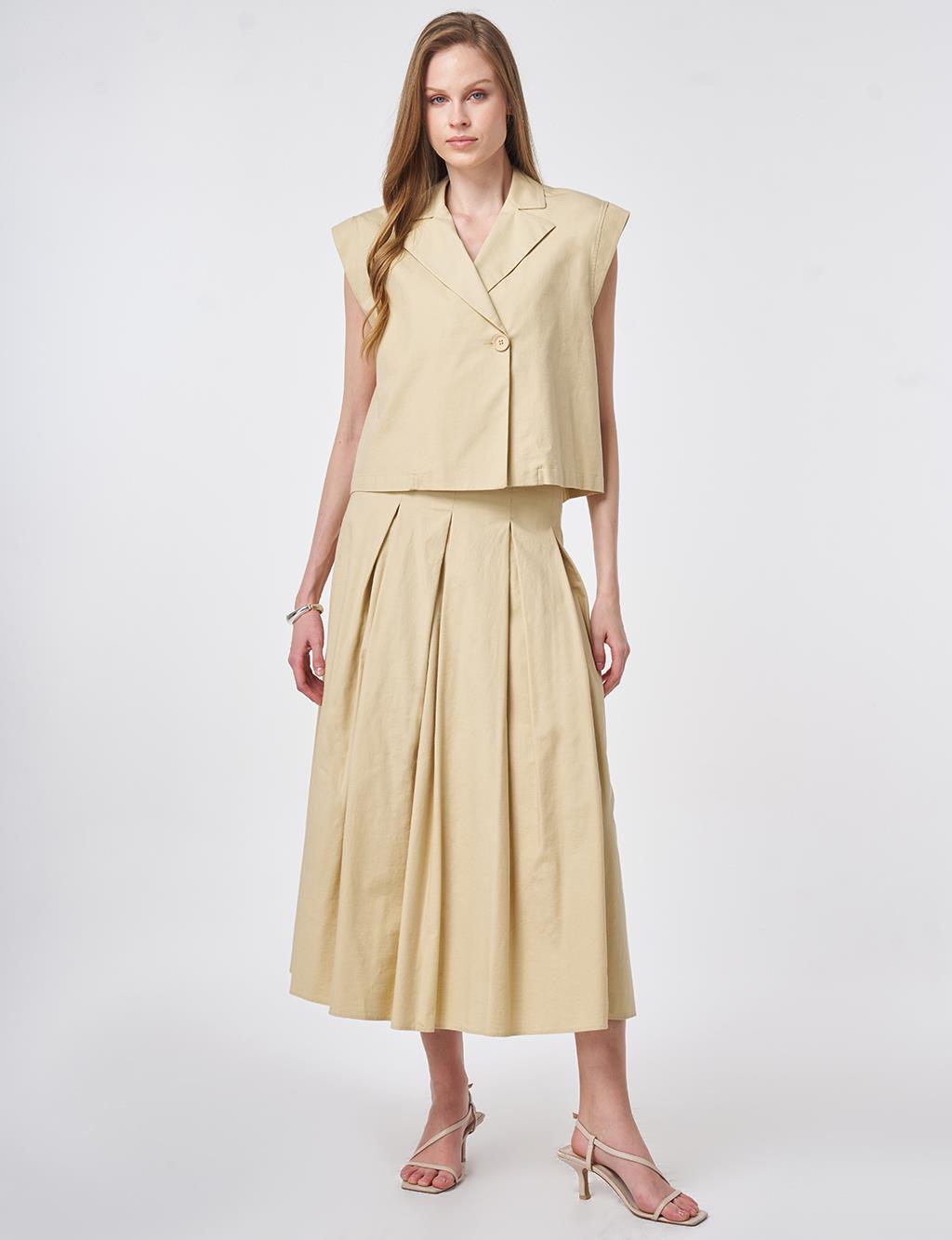 Vest Two-Piece Set Light Yellow