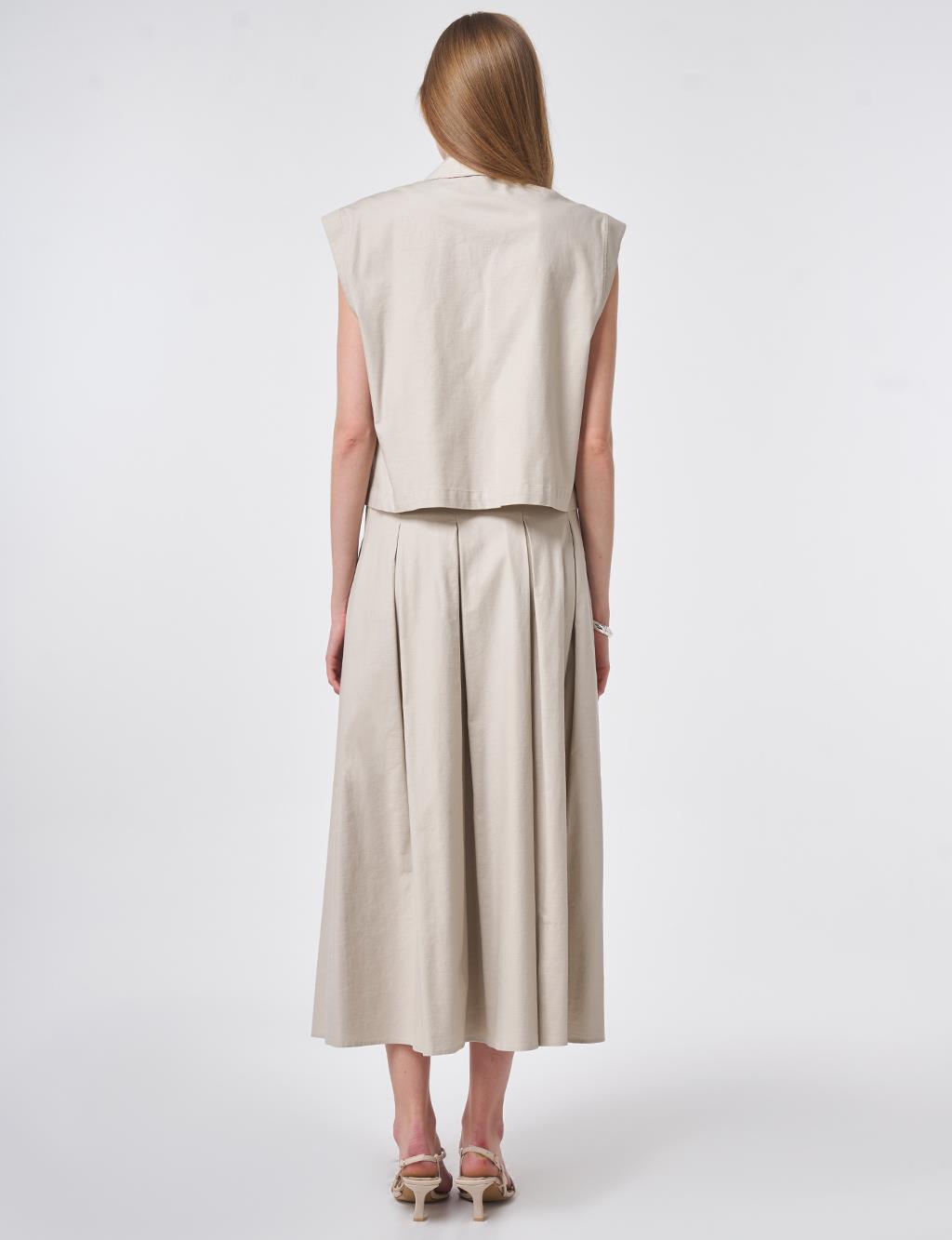 Vest Two-Piece Set Stone