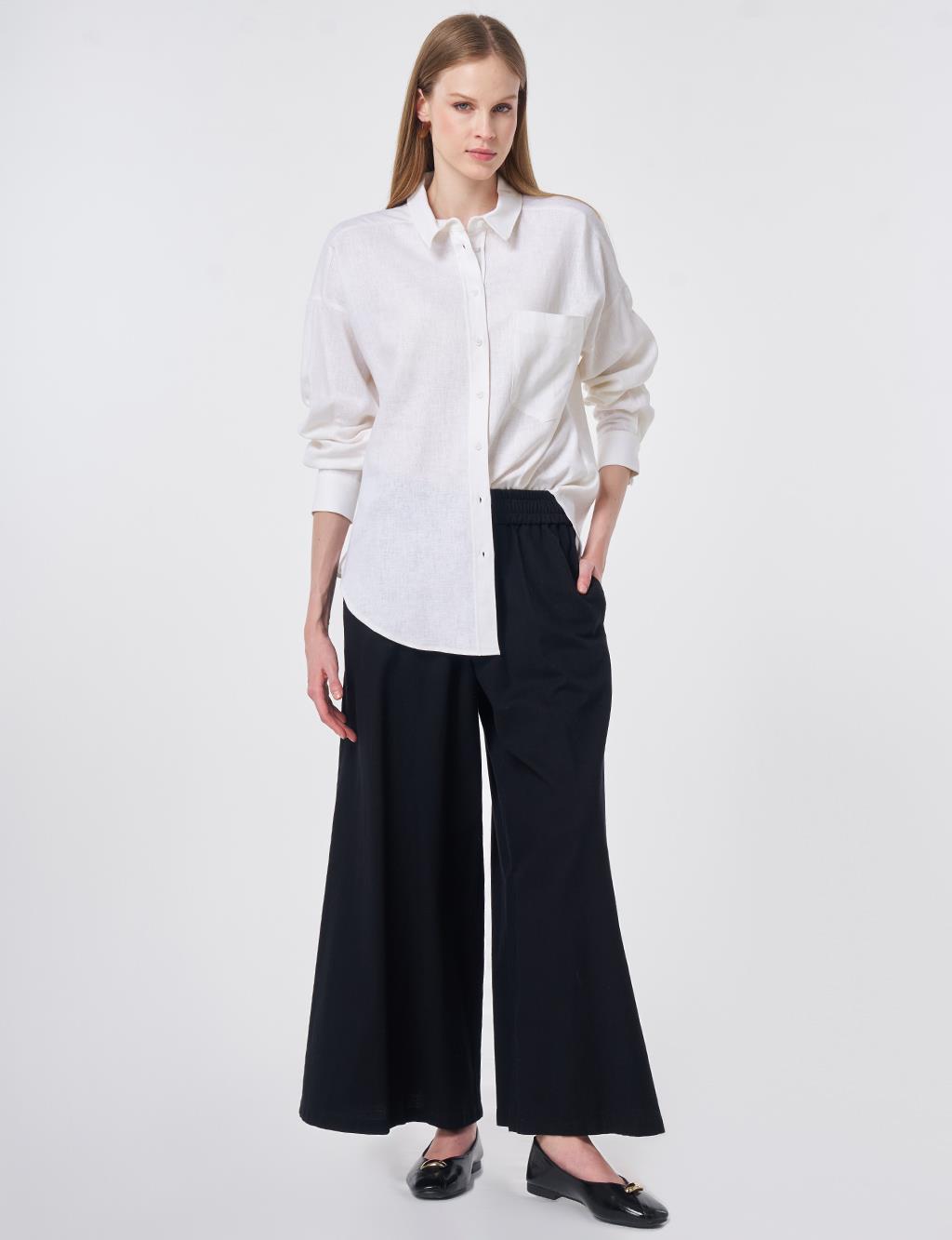 Sport Stitch Linen-Lyocell Tunic Optical White