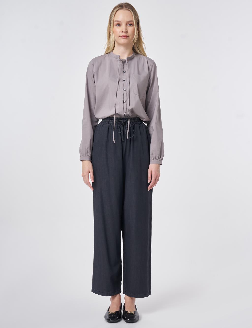 Elasticated Relaxed Fit Trousers Anthracite