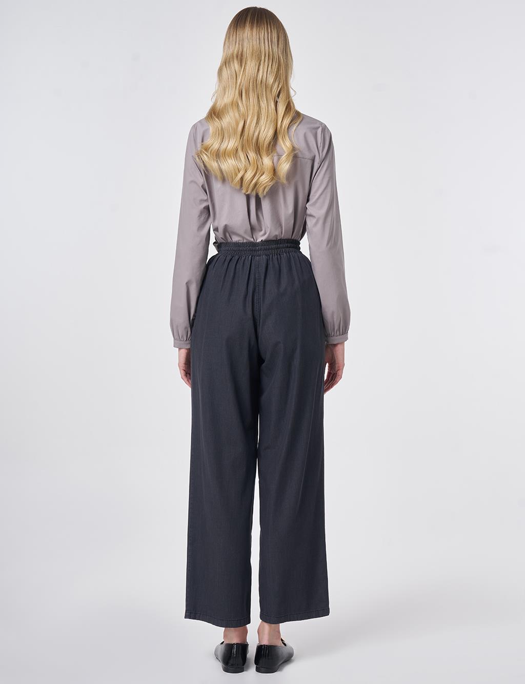 Elasticated Relaxed Fit Trousers Anthracite