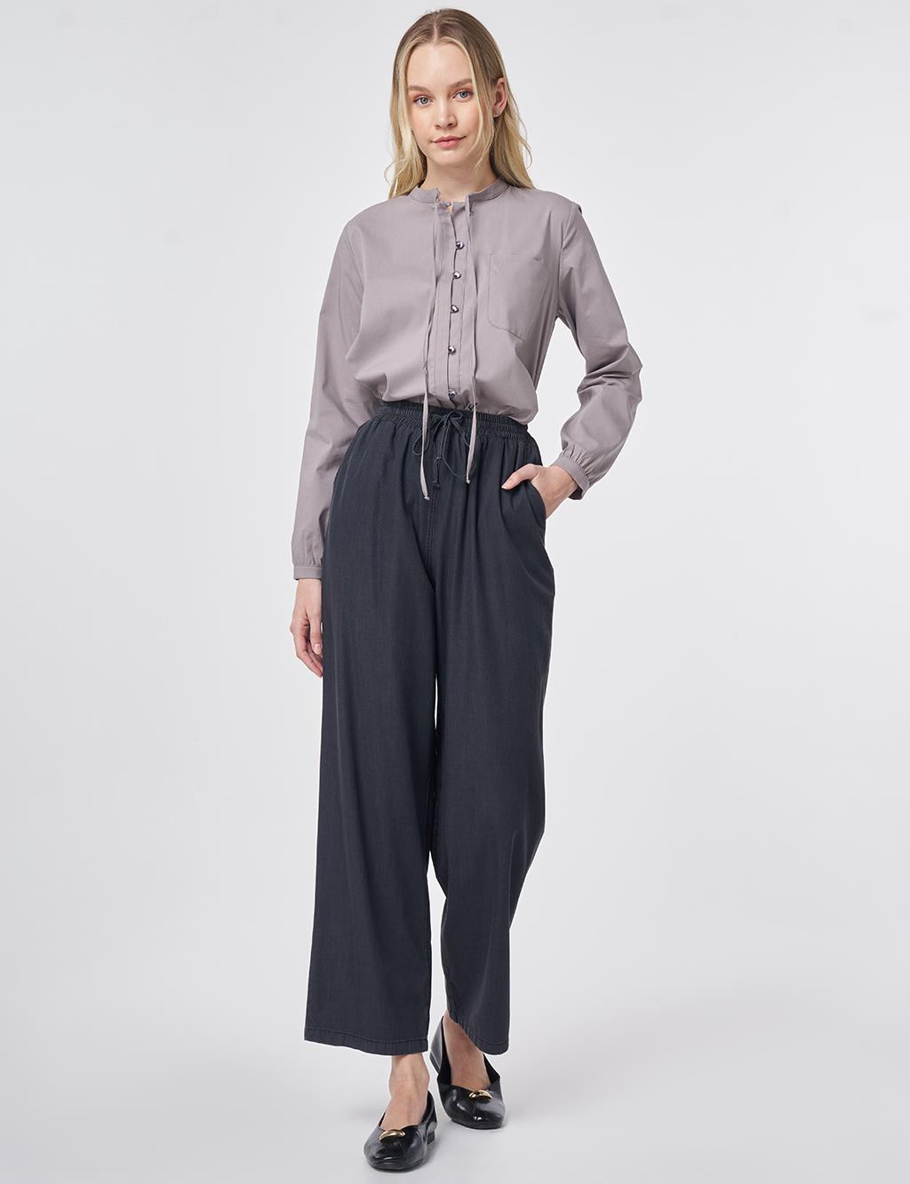 Elasticated Relaxed Fit Trousers Anthracite