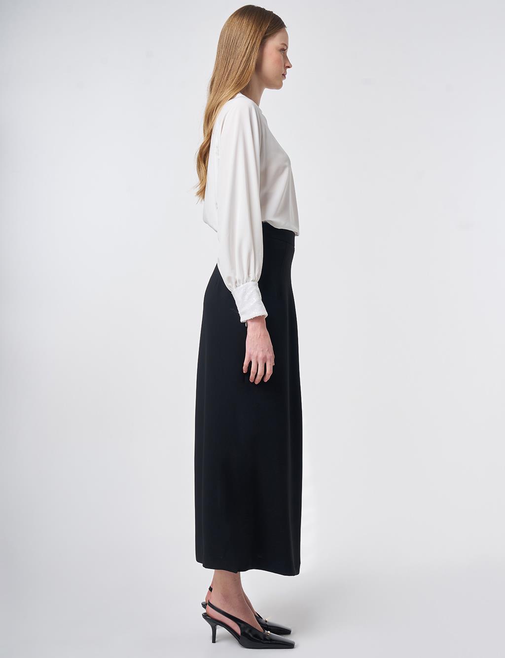 High Waist Pencil Skirt Black