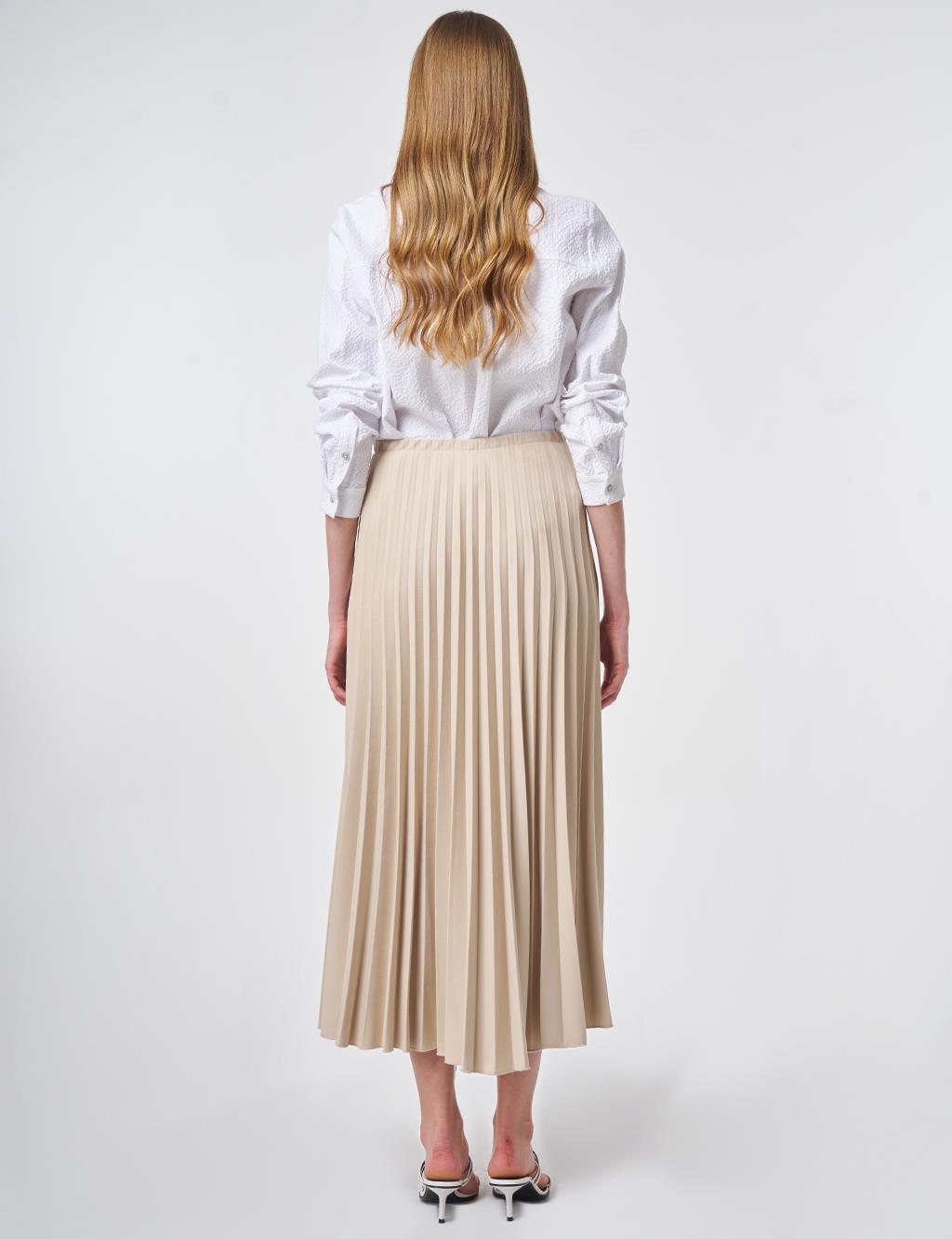 Stone Pleated Skirt