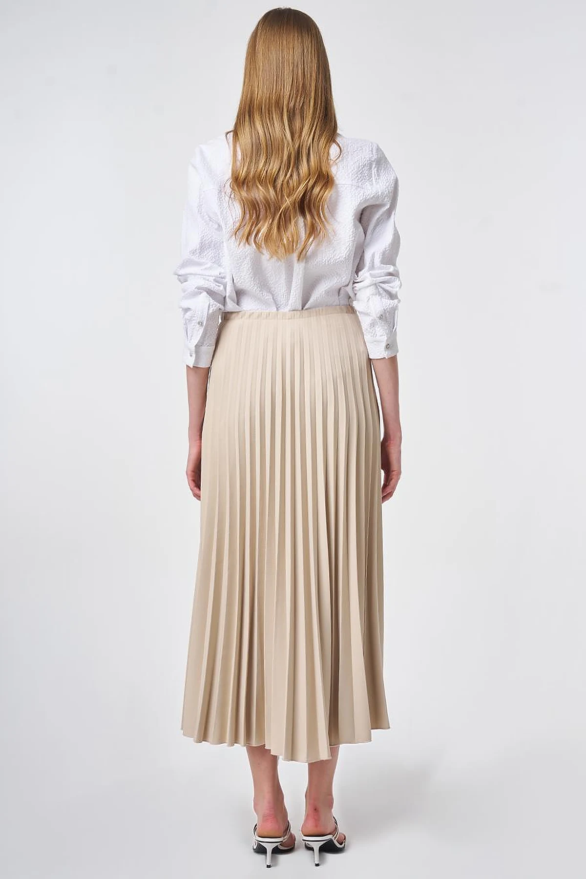 Stone Pleated Skirt