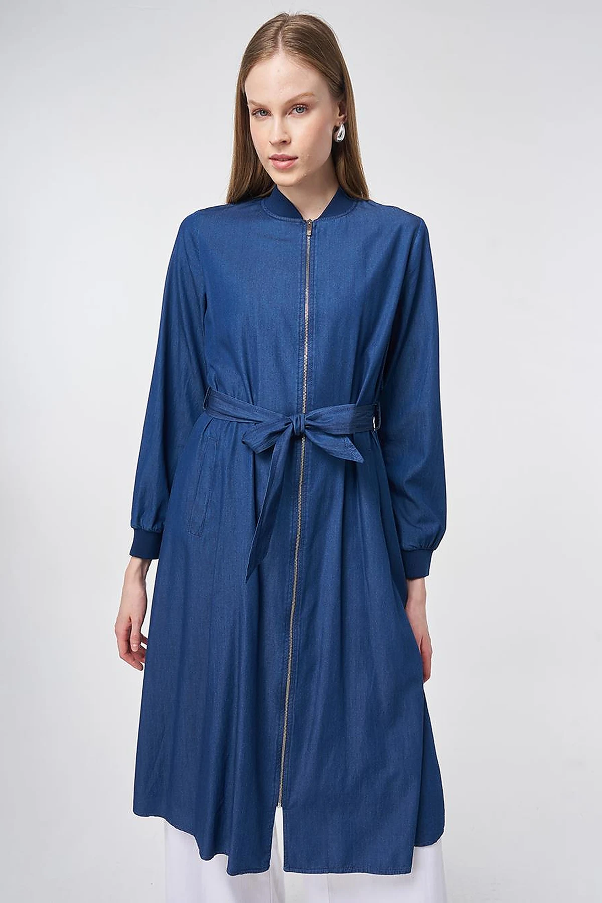 Relaxed Fit Washed Tunic Indigo