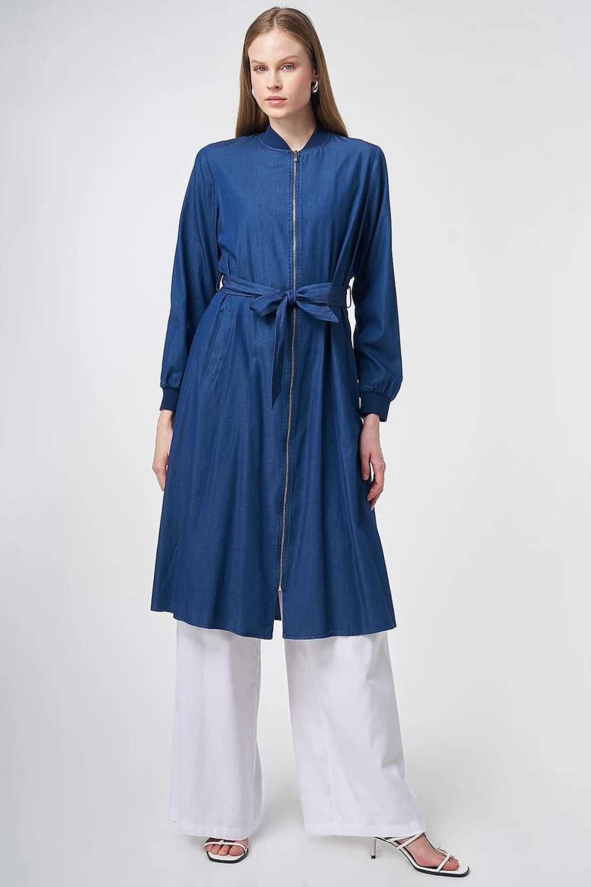 Relaxed Fit Washed Tunic Indigo