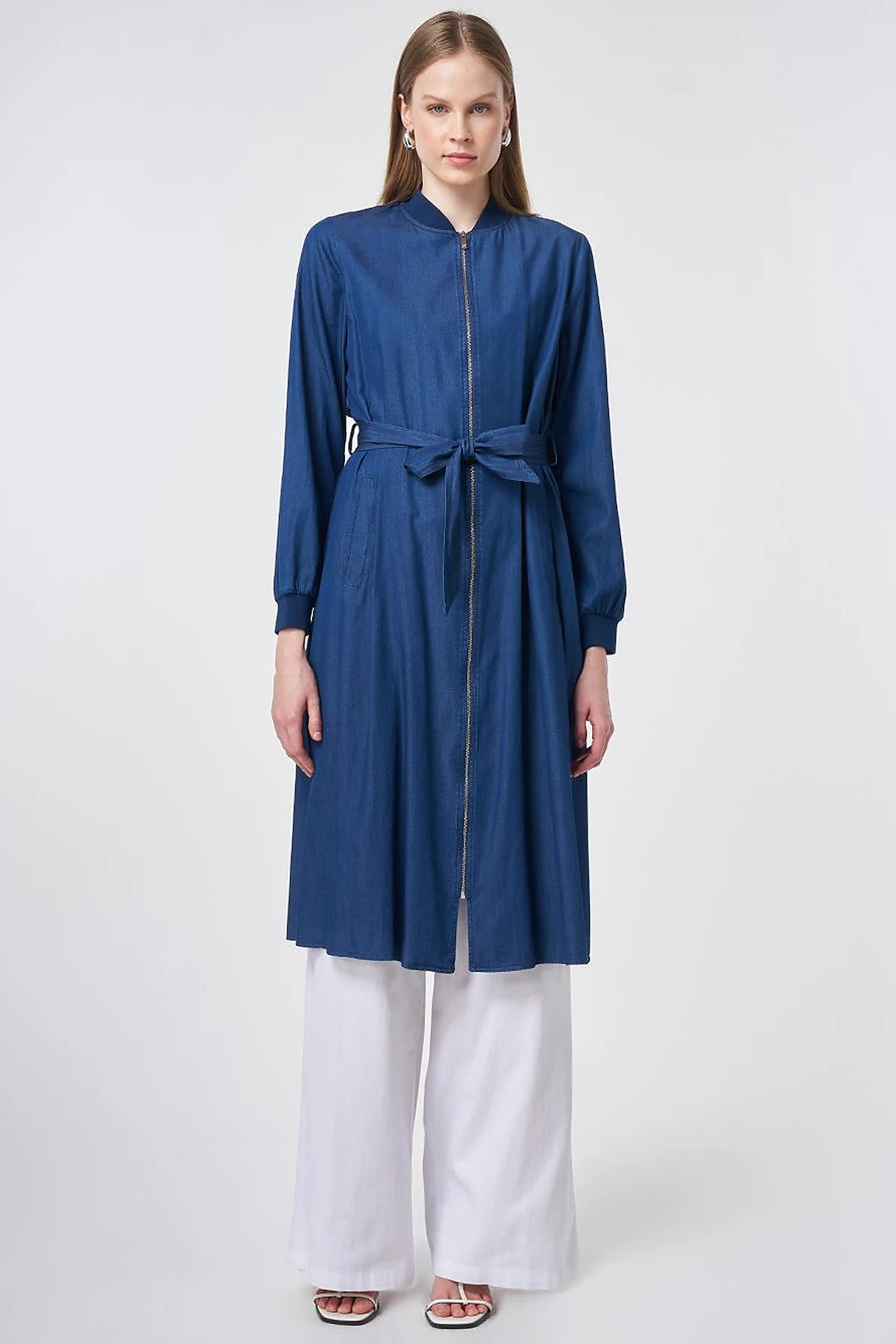 Relaxed Fit Washed Tunic Indigo