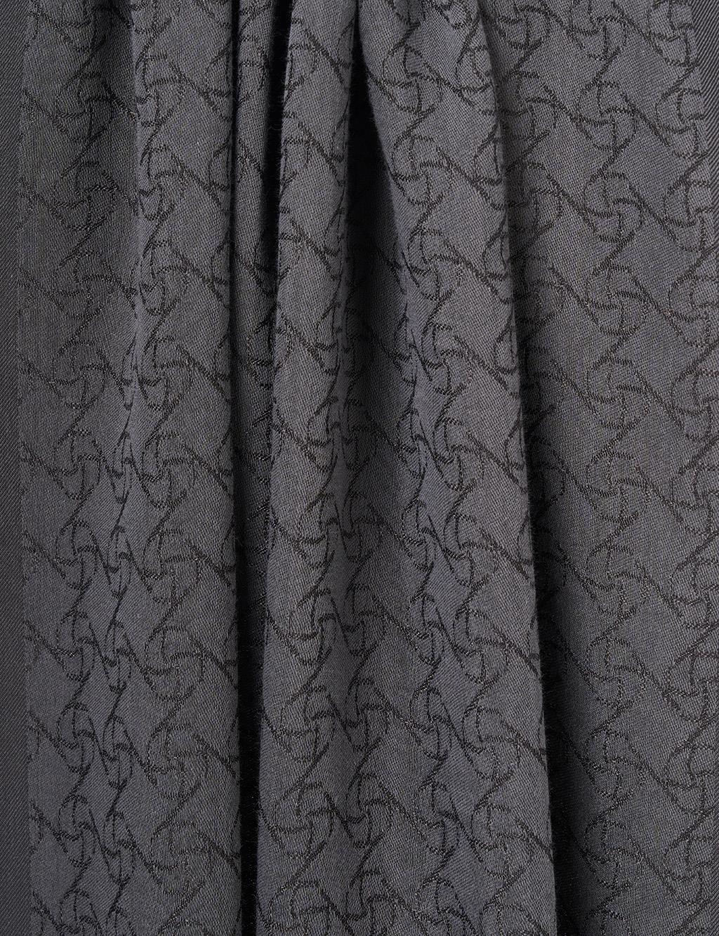 Logo-Detail Lyocell Shawl Black