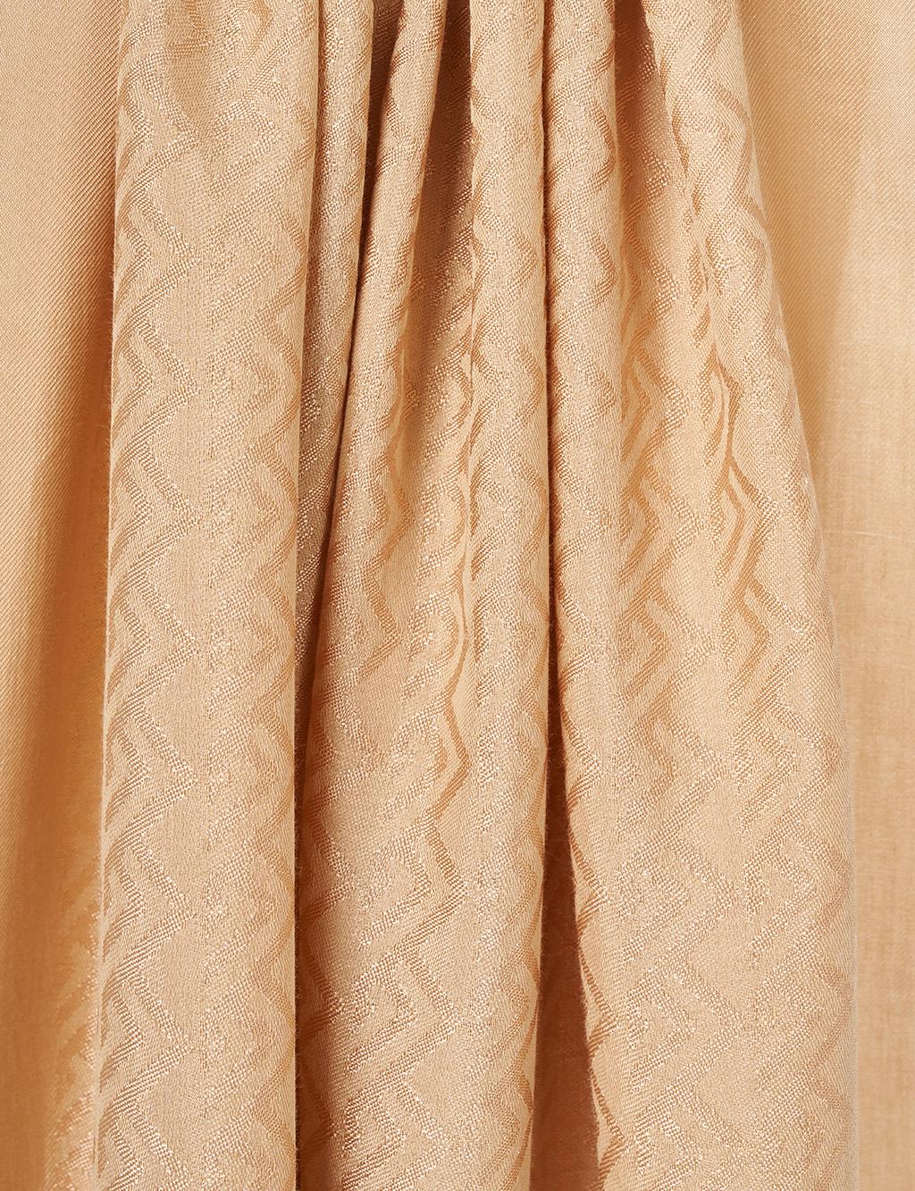 Patterned Lyocell Shawl Beige