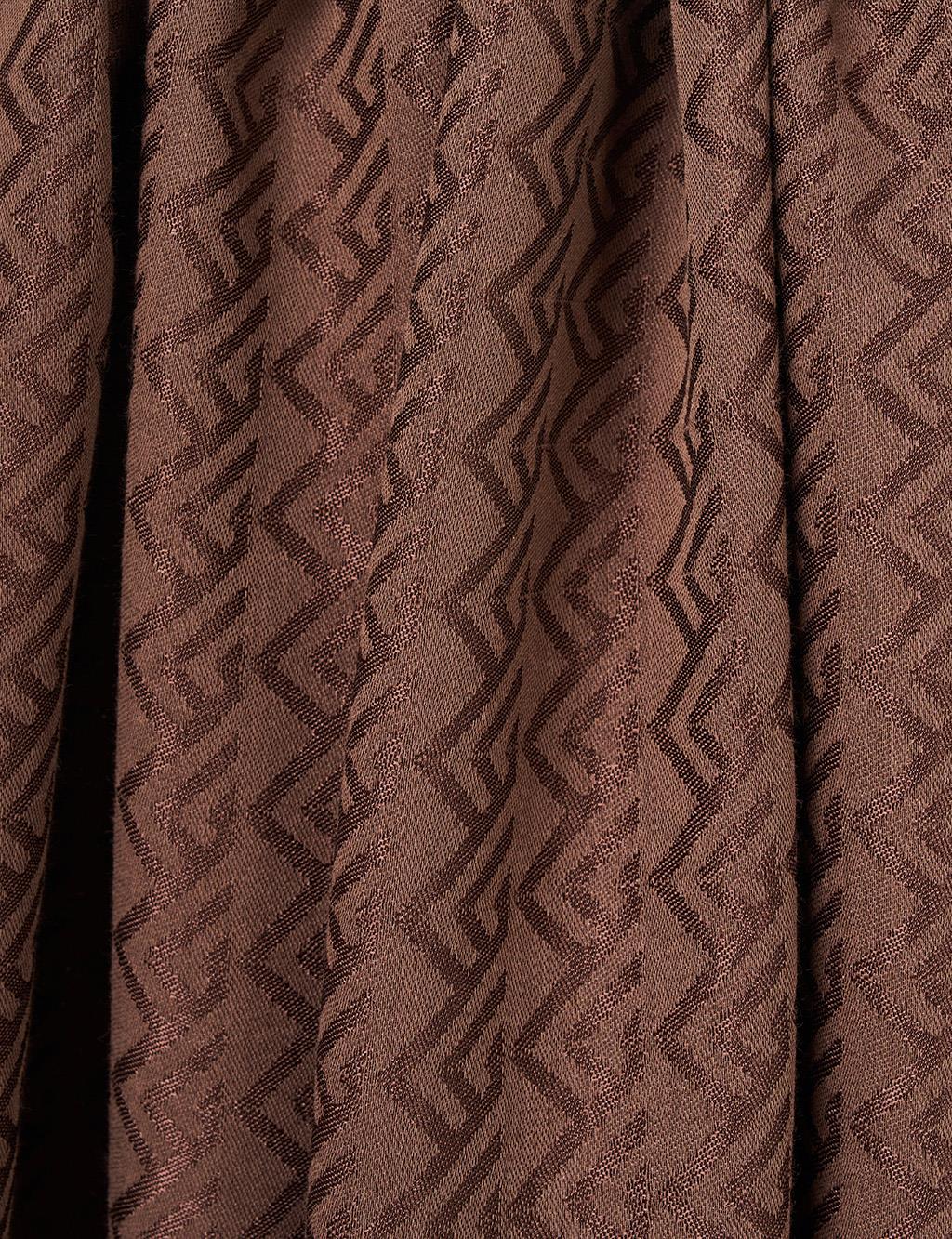 Patterned Lyocell Shawl Dark Brown