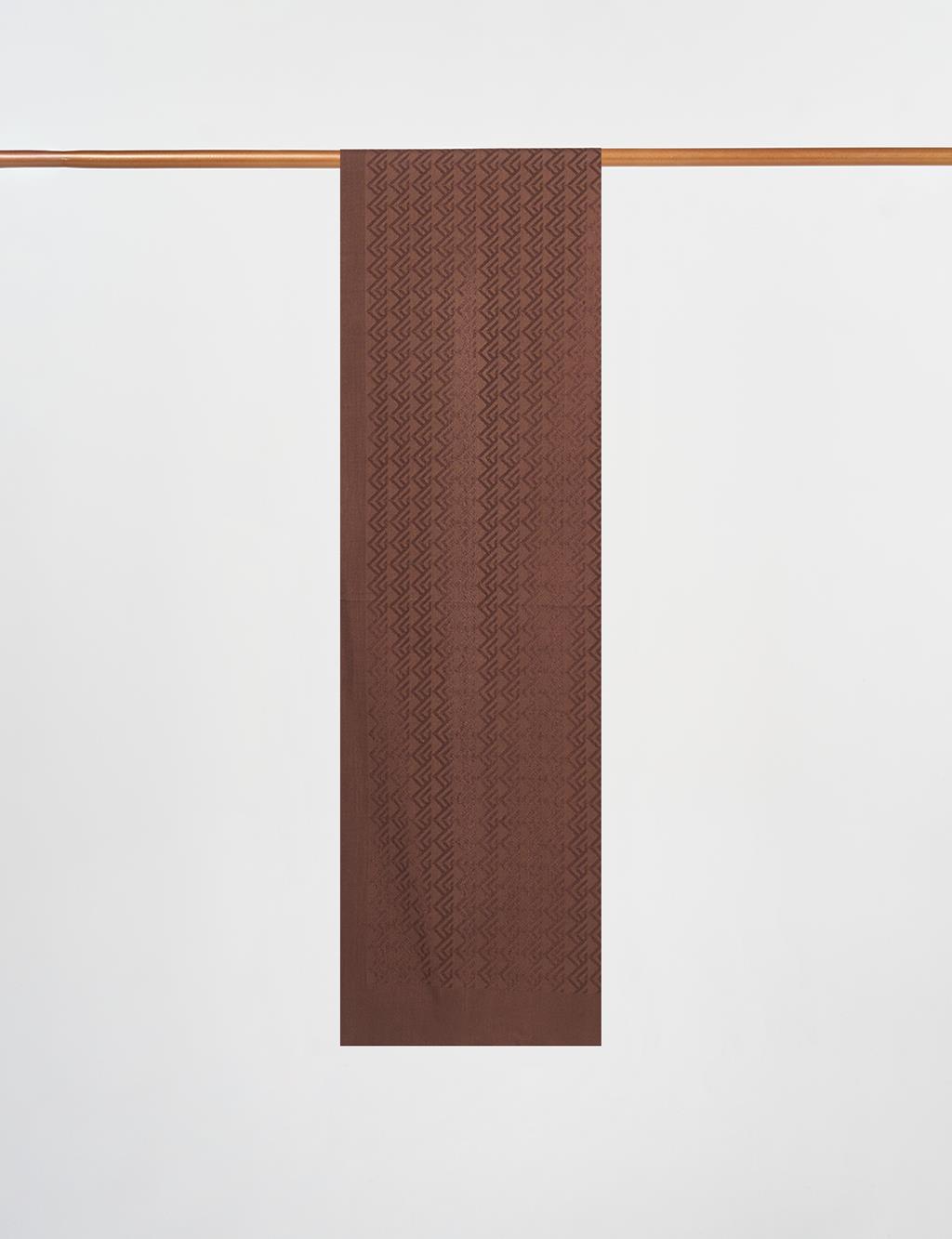 Patterned Lyocell Shawl Dark Brown