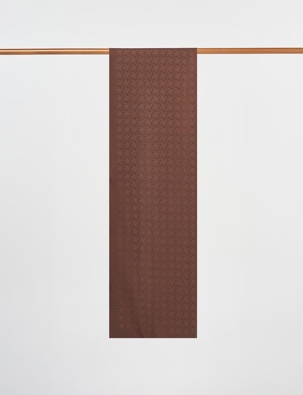 Logo-Detail Lyocell Shawl Dark Brown