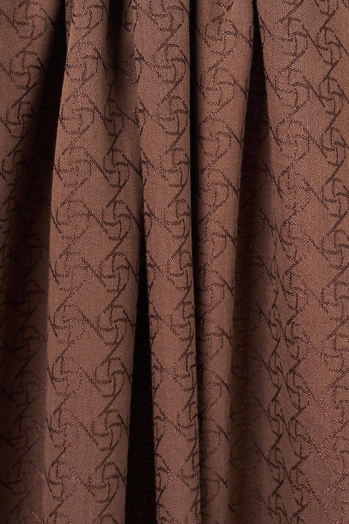Logo-Detail Lyocell Shawl Dark Brown