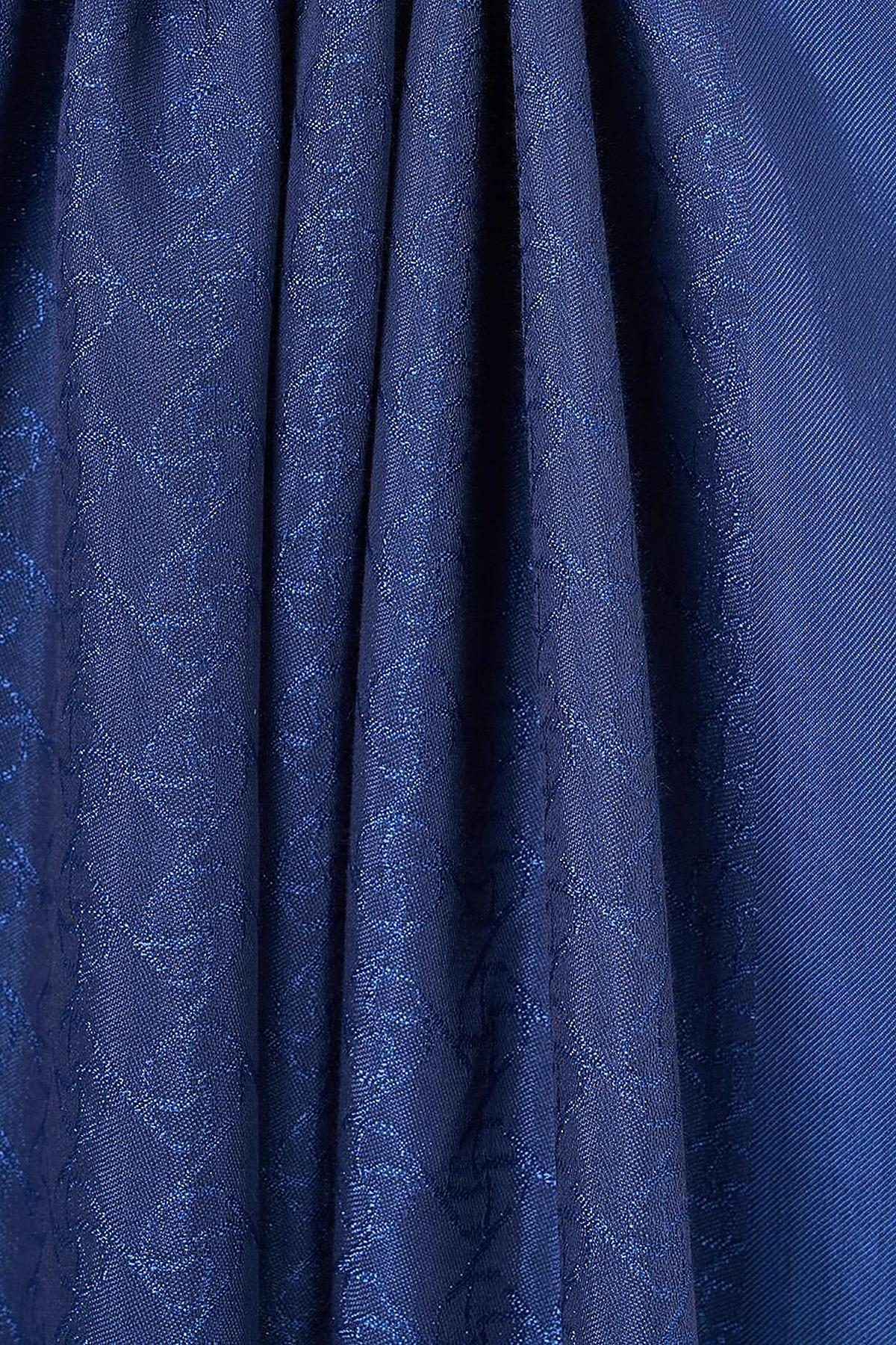Logo-Detail Lyocell Shawl Navy