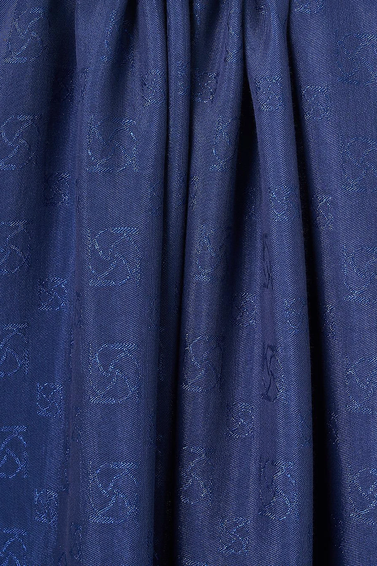 Monogram Pattern Lyocell Shawl Navy