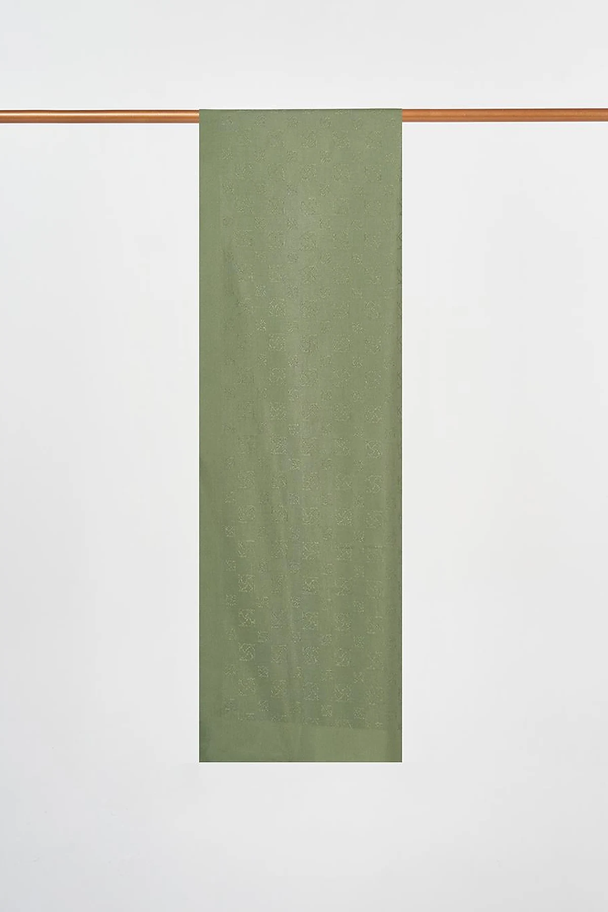 Monogram Pattern Lyocell Shawl Forest Green