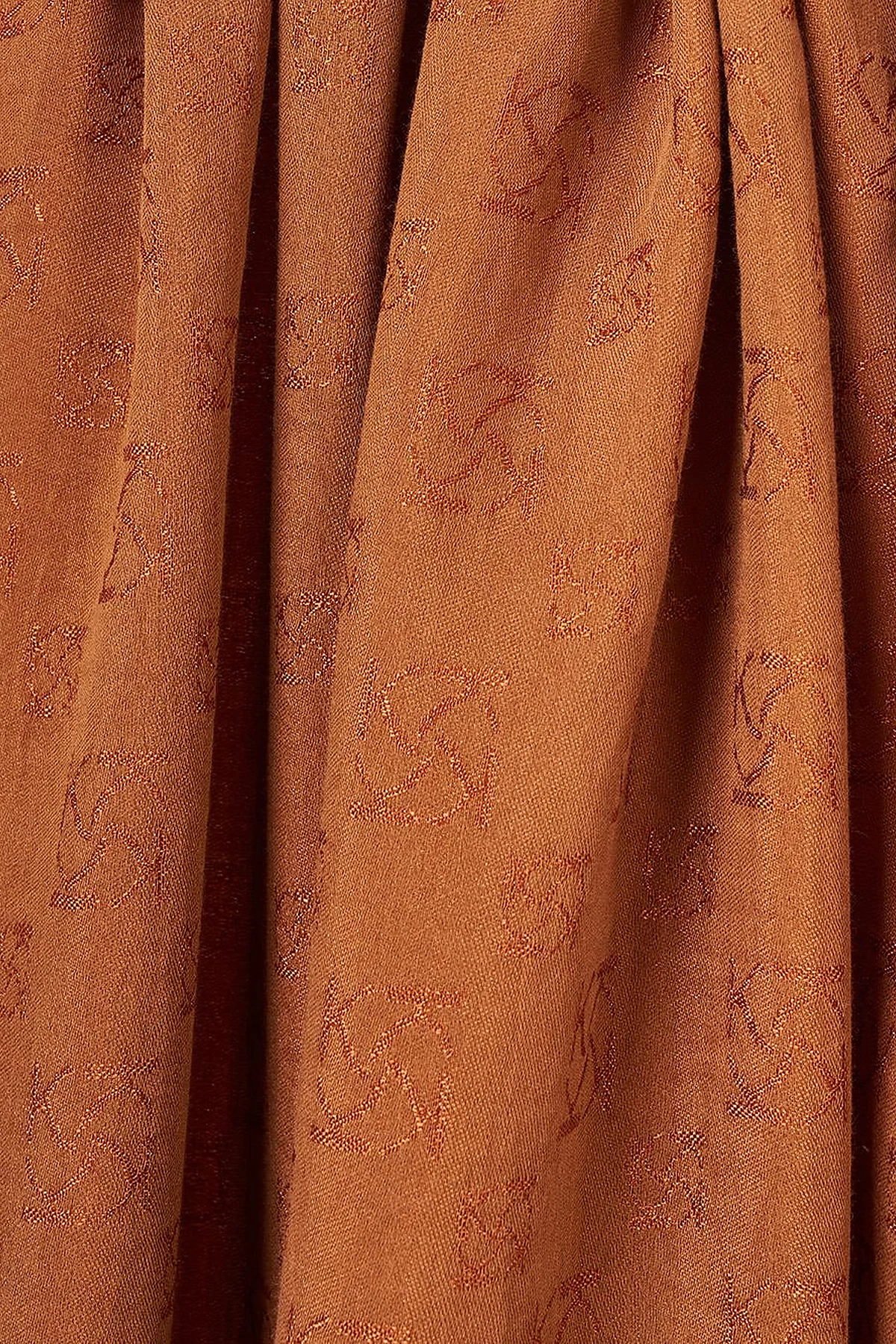 Monogram Pattern Lyocell Shawl Cinnamon